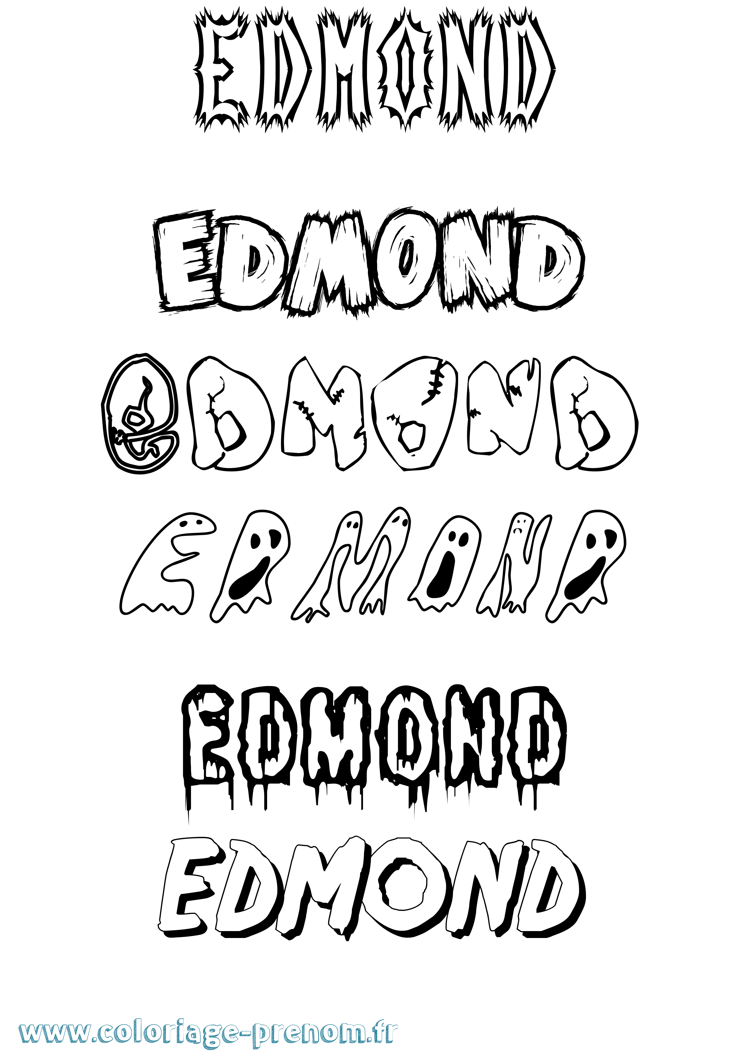 Coloriage prénom Edmond Frisson