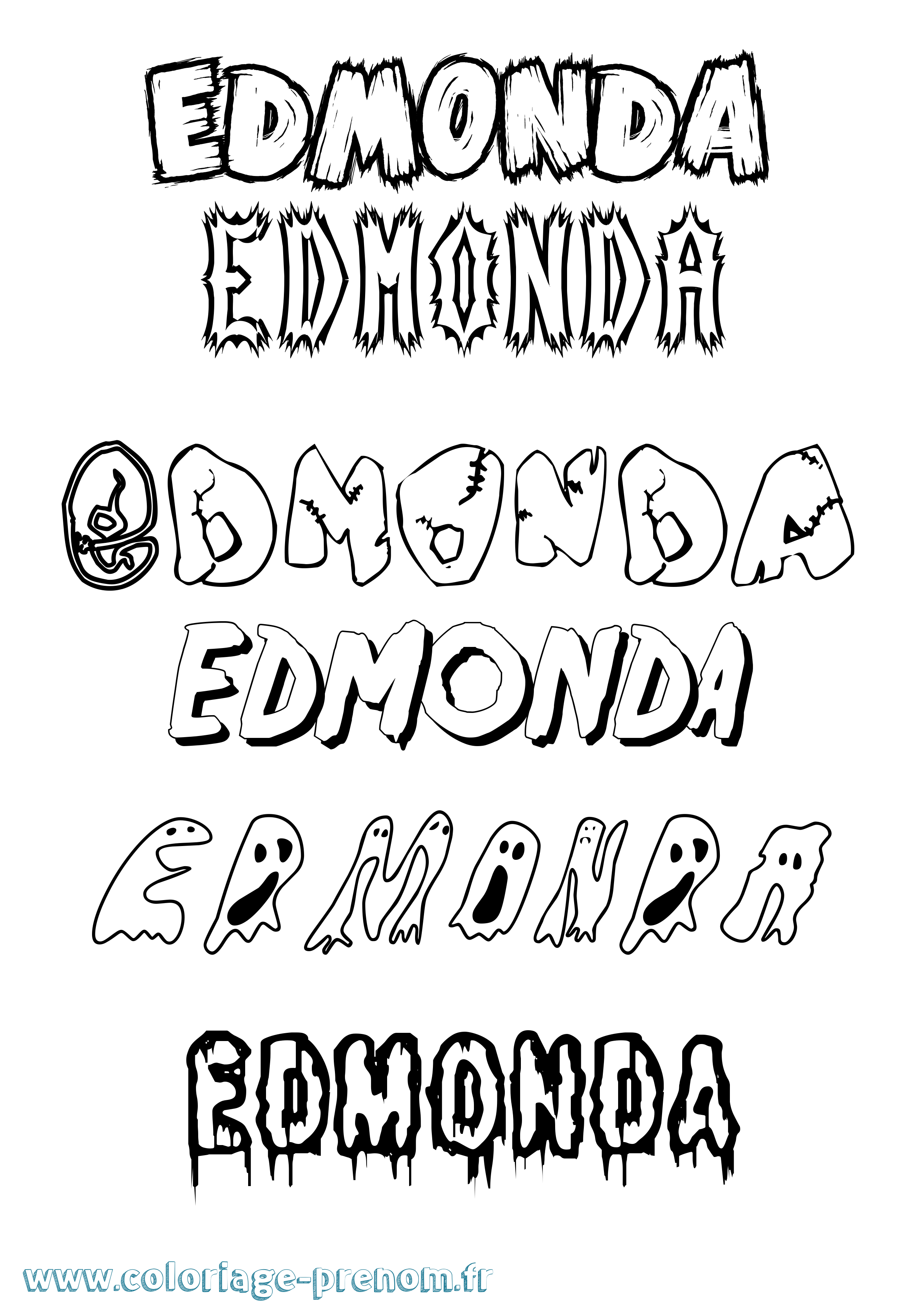 Coloriage Edmonda Frisson Coloriage prénom Edmonda Frisson