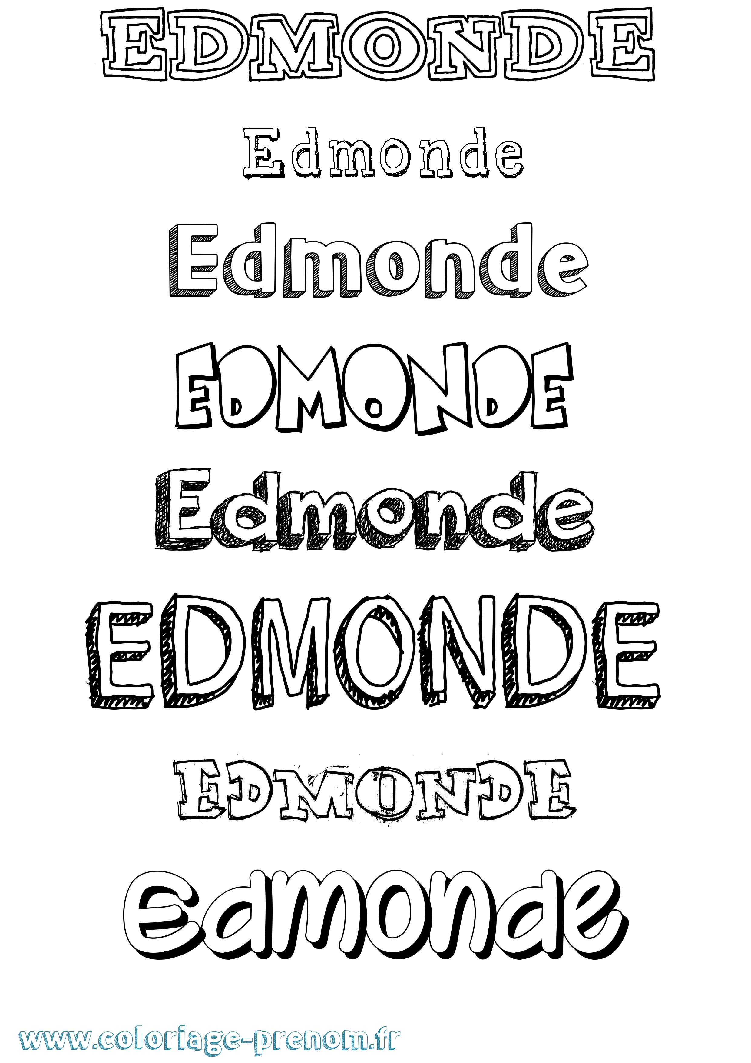 Coloriage prénom Edmonde Dessiné