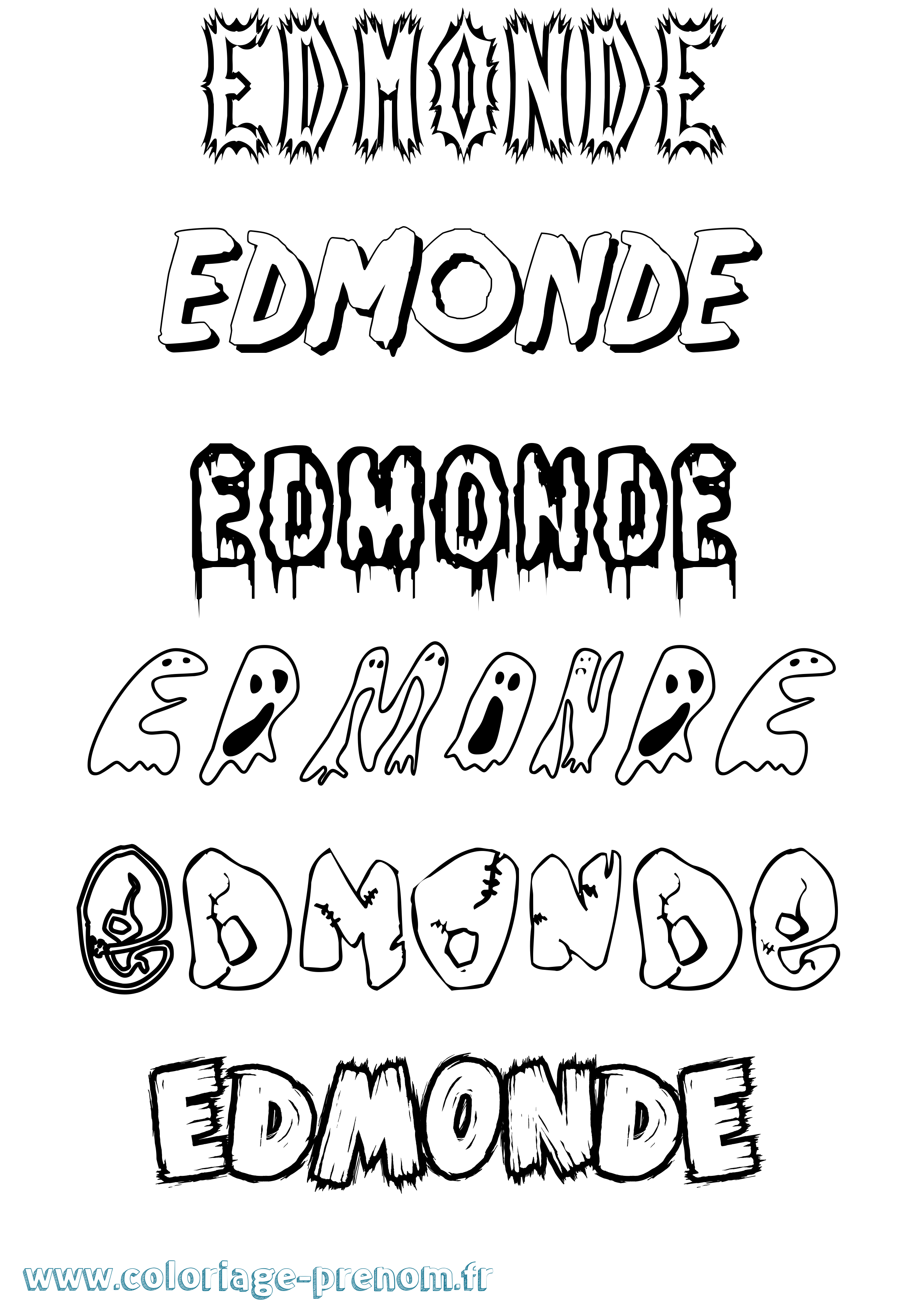 Coloriage prénom Edmonde Frisson
