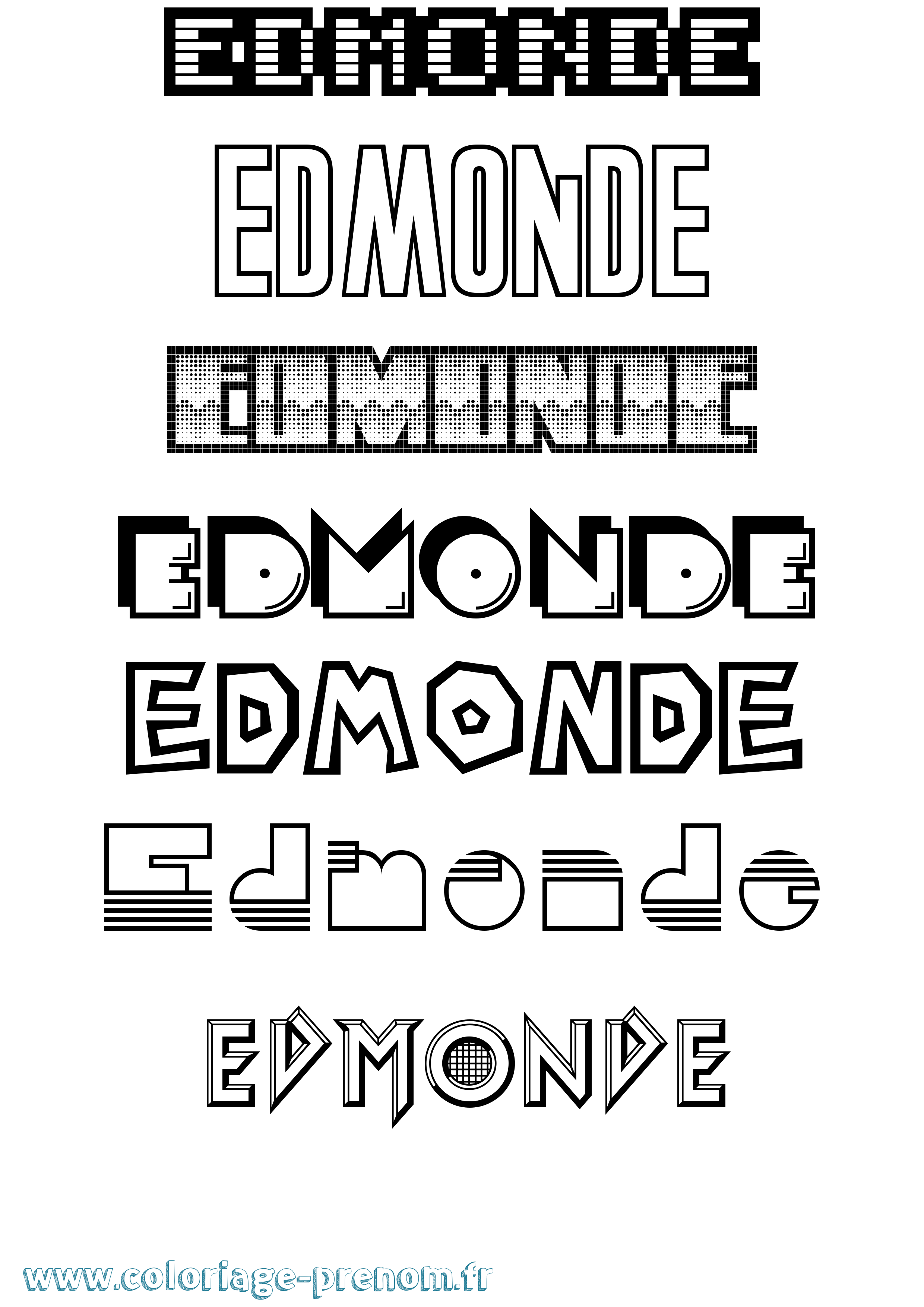 Coloriage prénom Edmonde Jeux Vidéos