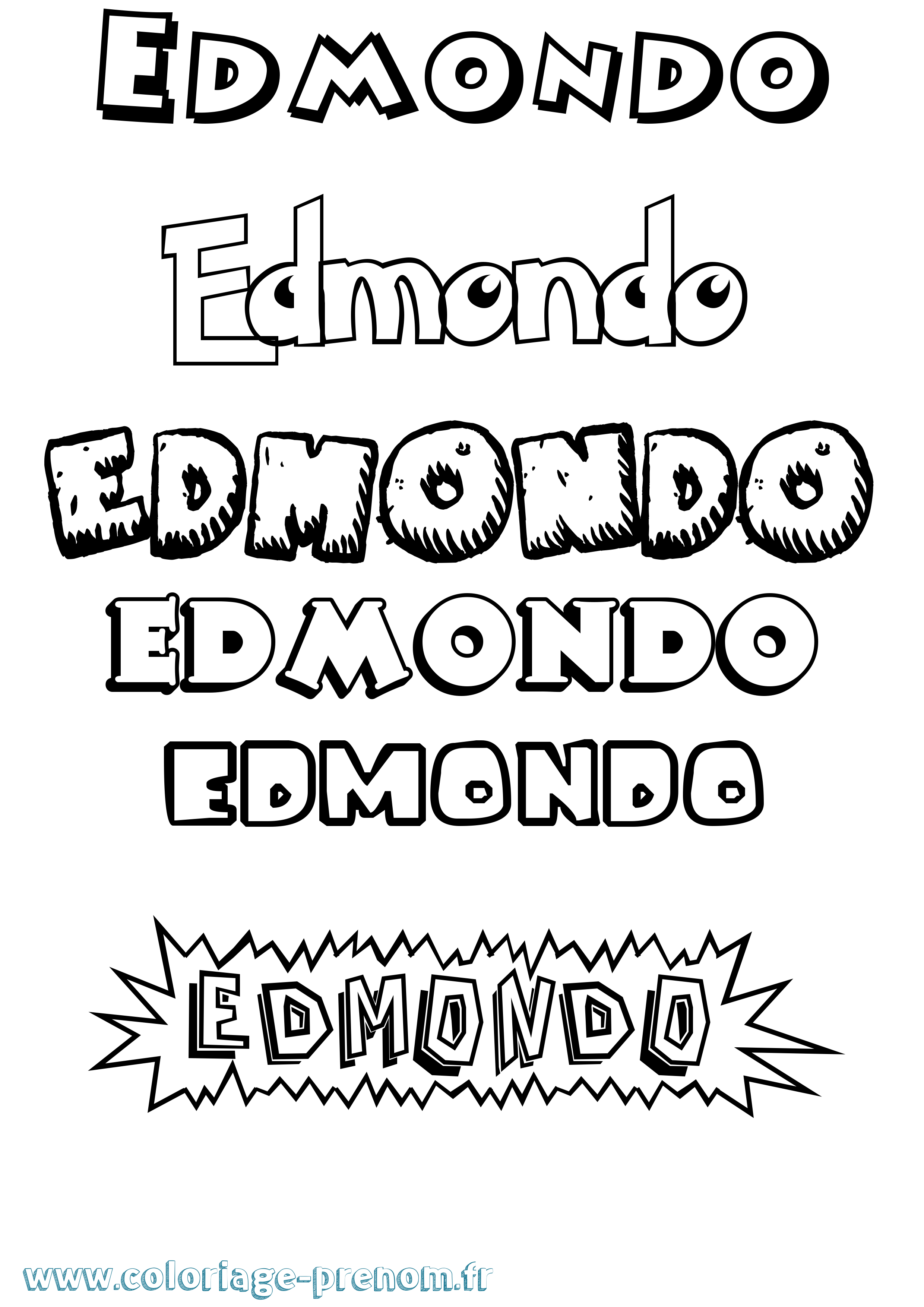 Coloriage prénom Edmondo Dessin Animé