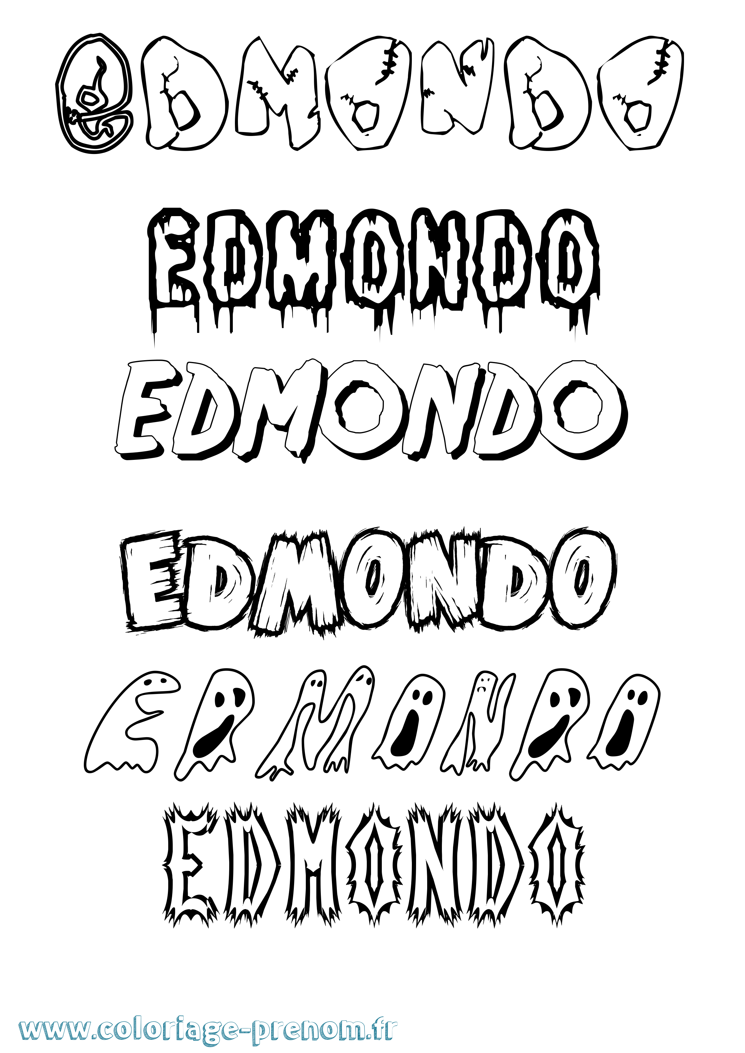 Coloriage prénom Edmondo Frisson