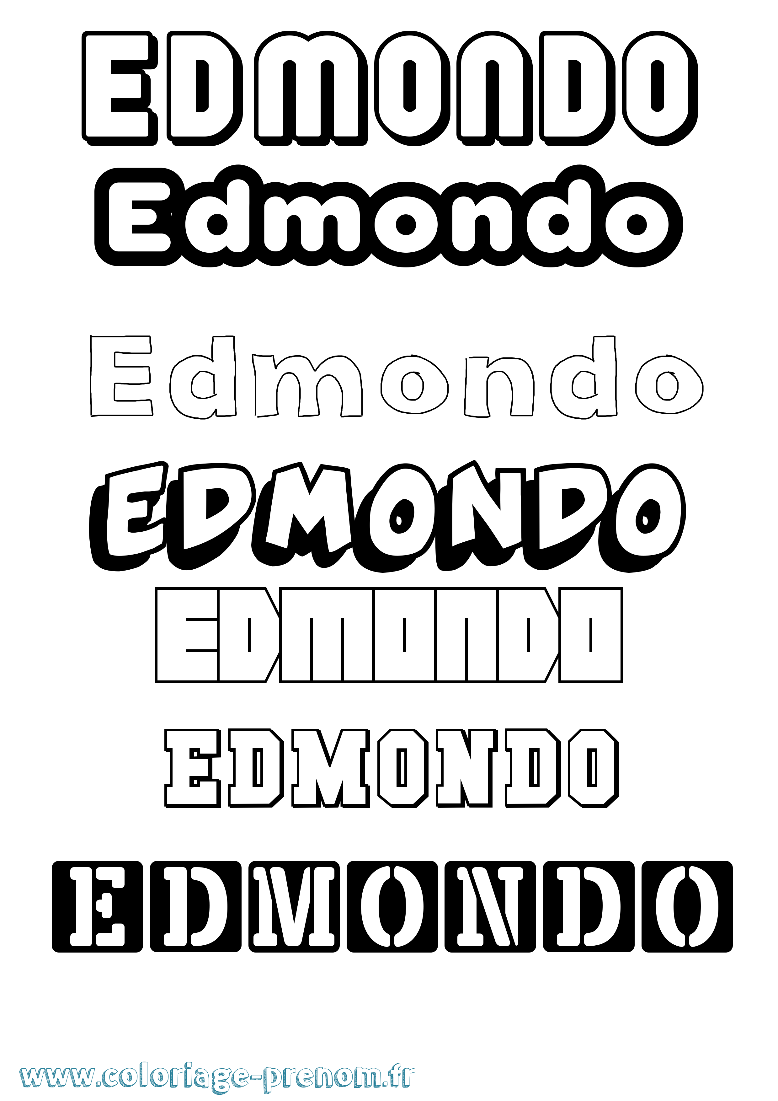 Coloriage prénom Edmondo Simple
