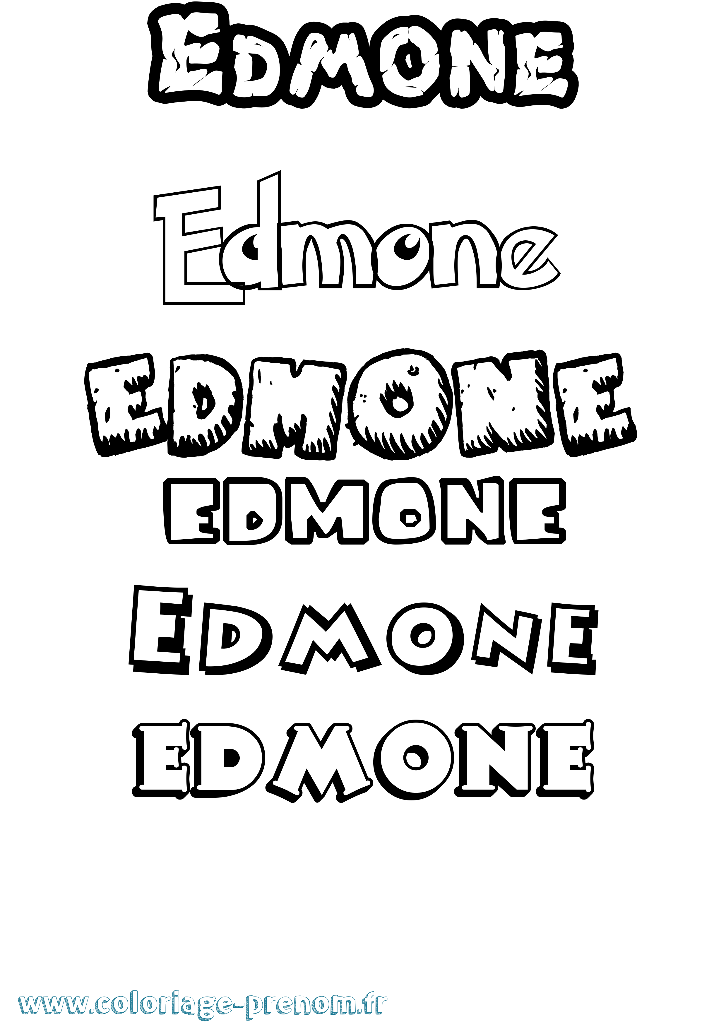 Coloriage Edmone Dessin Animé Coloriage prénom Edmone Dessin Animé