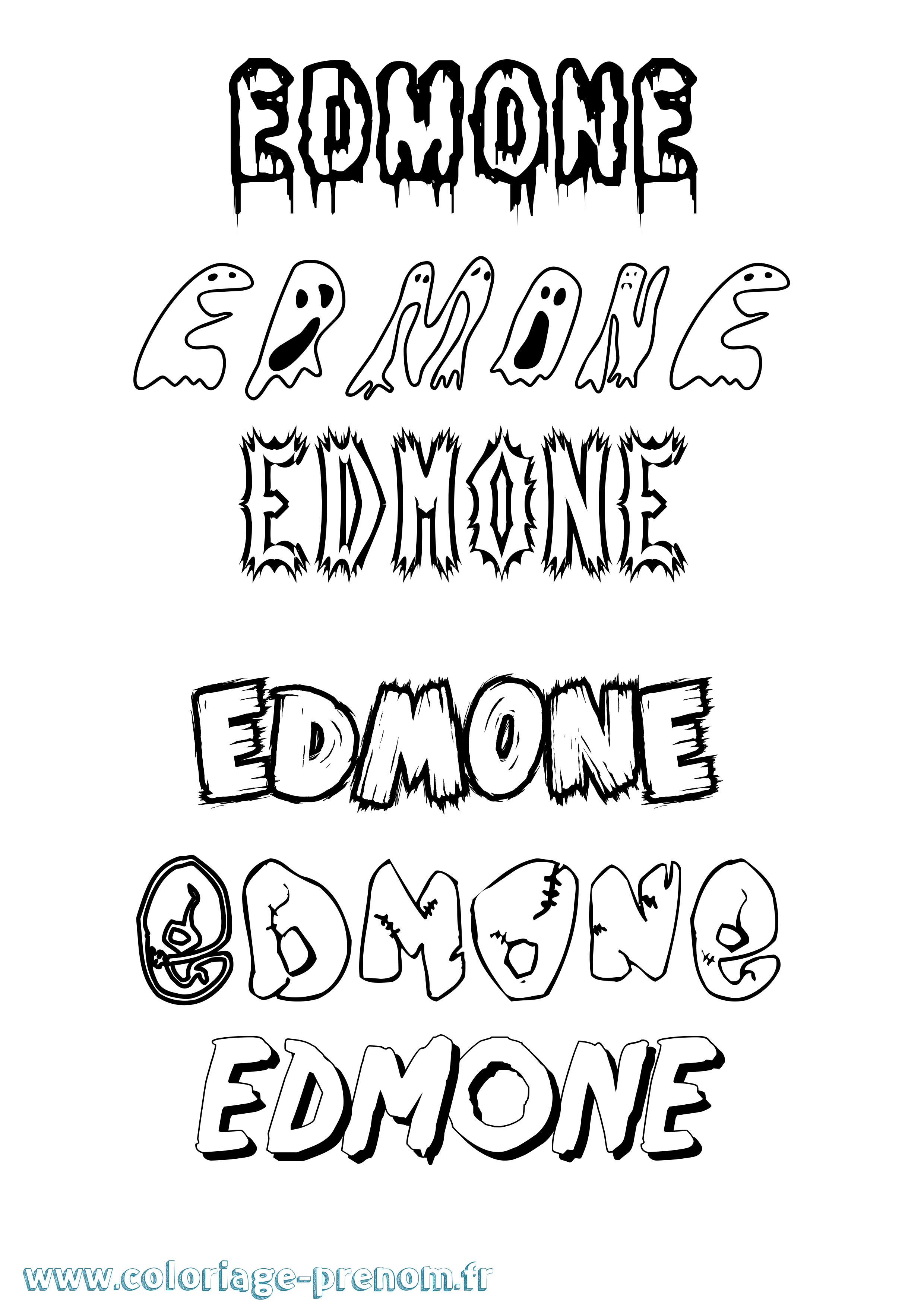 Coloriage Edmone Frisson Coloriage prénom Edmone Frisson