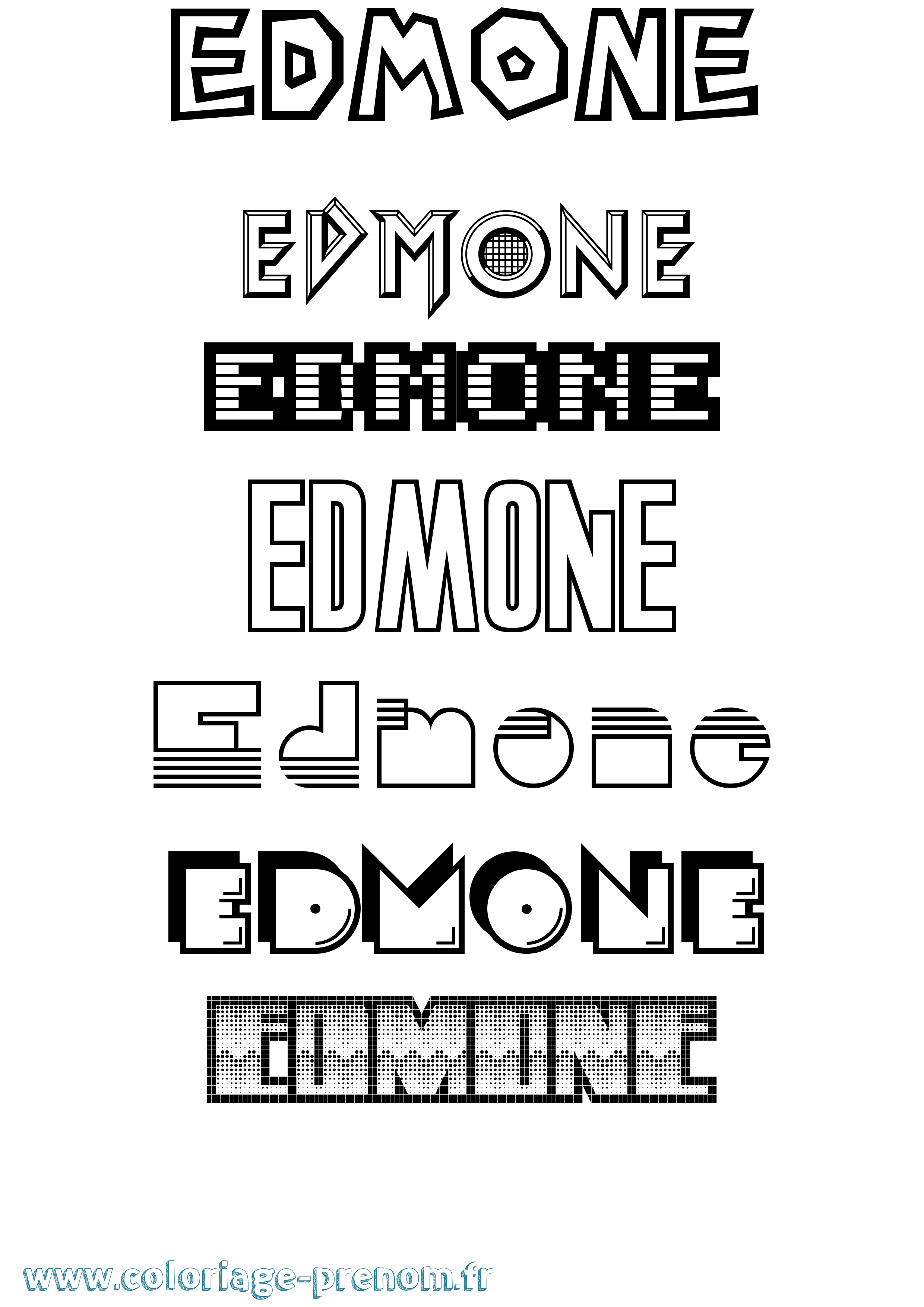 Coloriage Edmone Jeux Vidéos Coloriage prénom Edmone Jeux Vidéos
