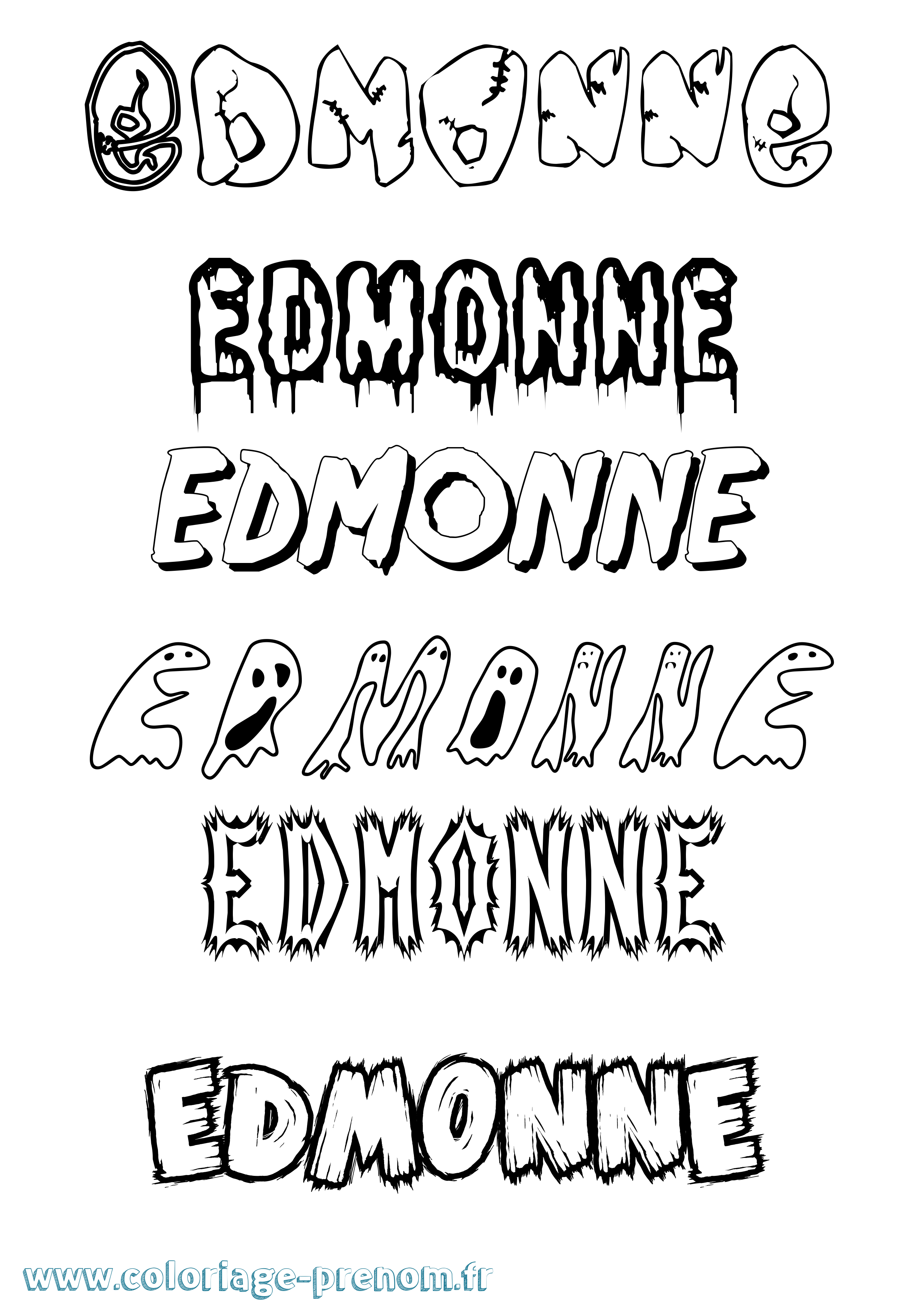 Coloriage prénom Edmonne Frisson