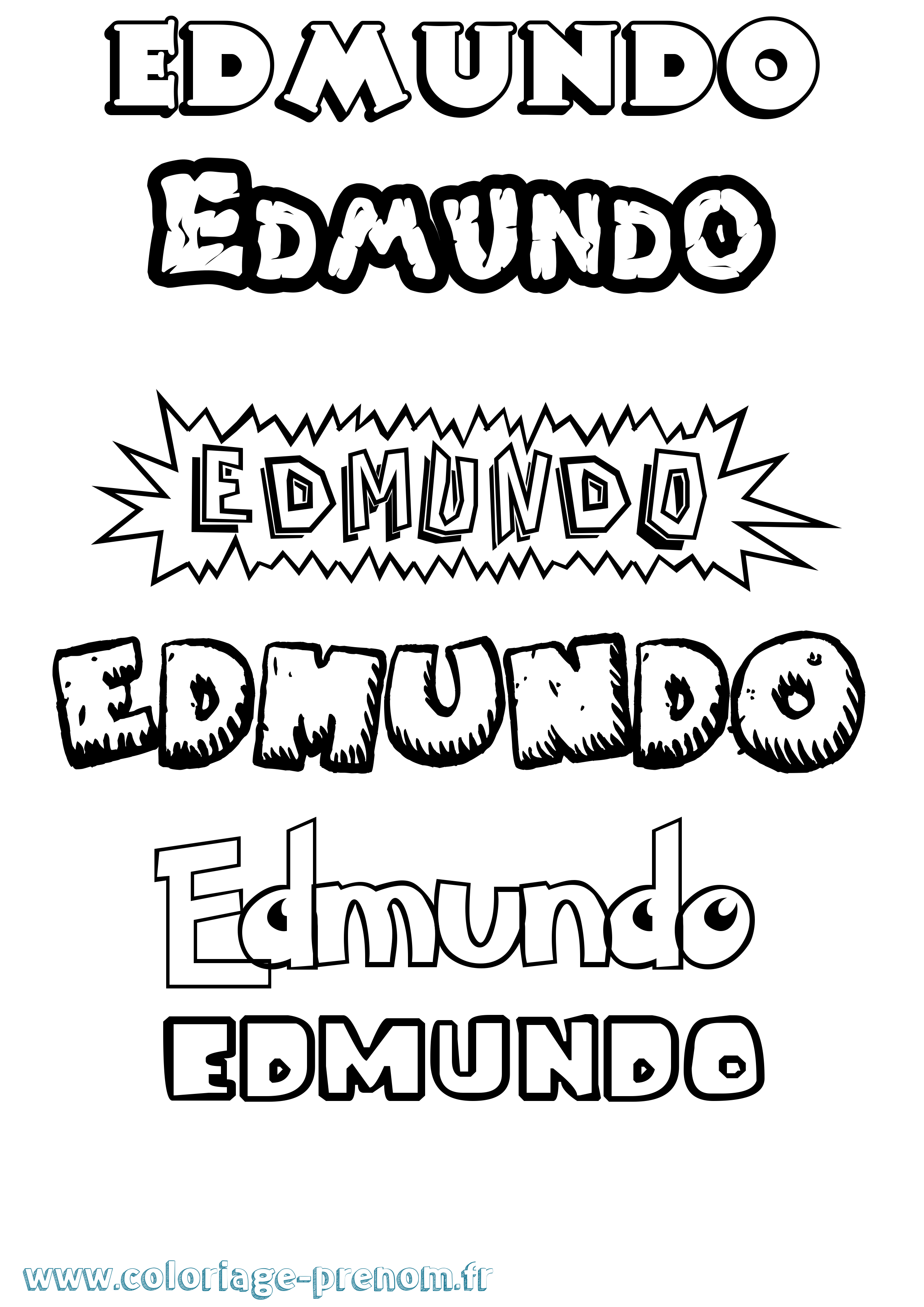 Coloriage prénom Edmundo Dessin Animé