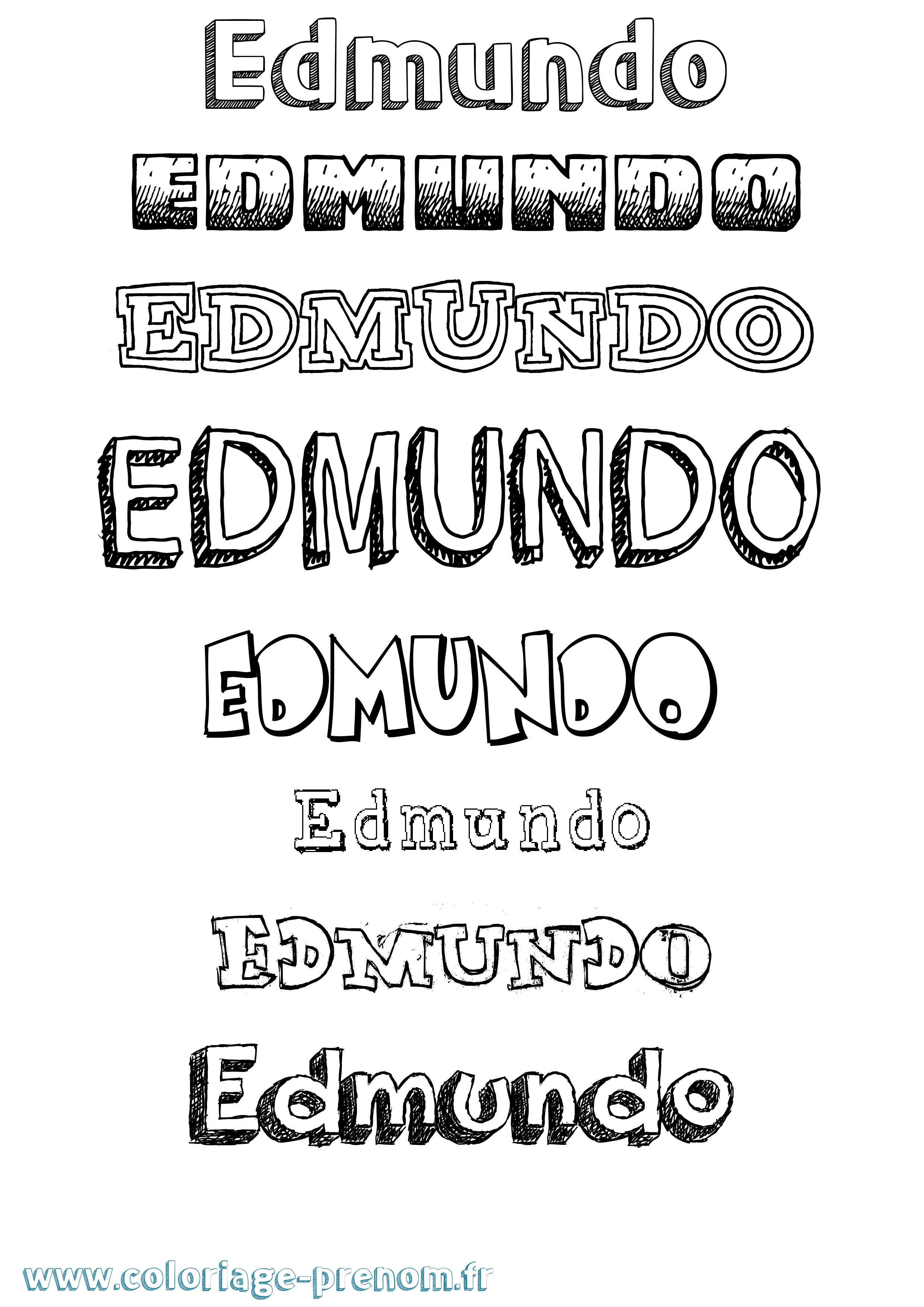 Coloriage prénom Edmundo Dessiné