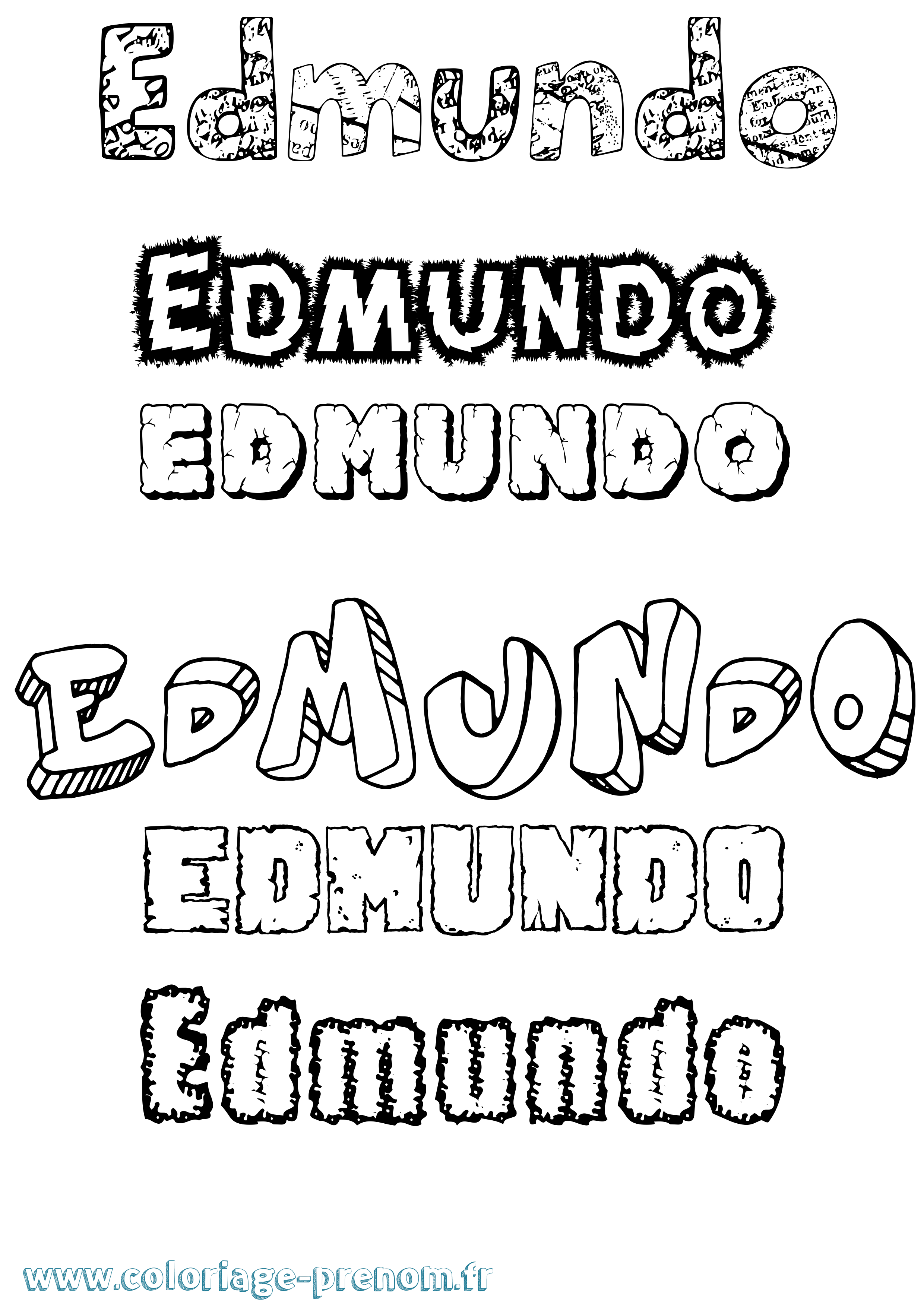 Coloriage prénom Edmundo Destructuré