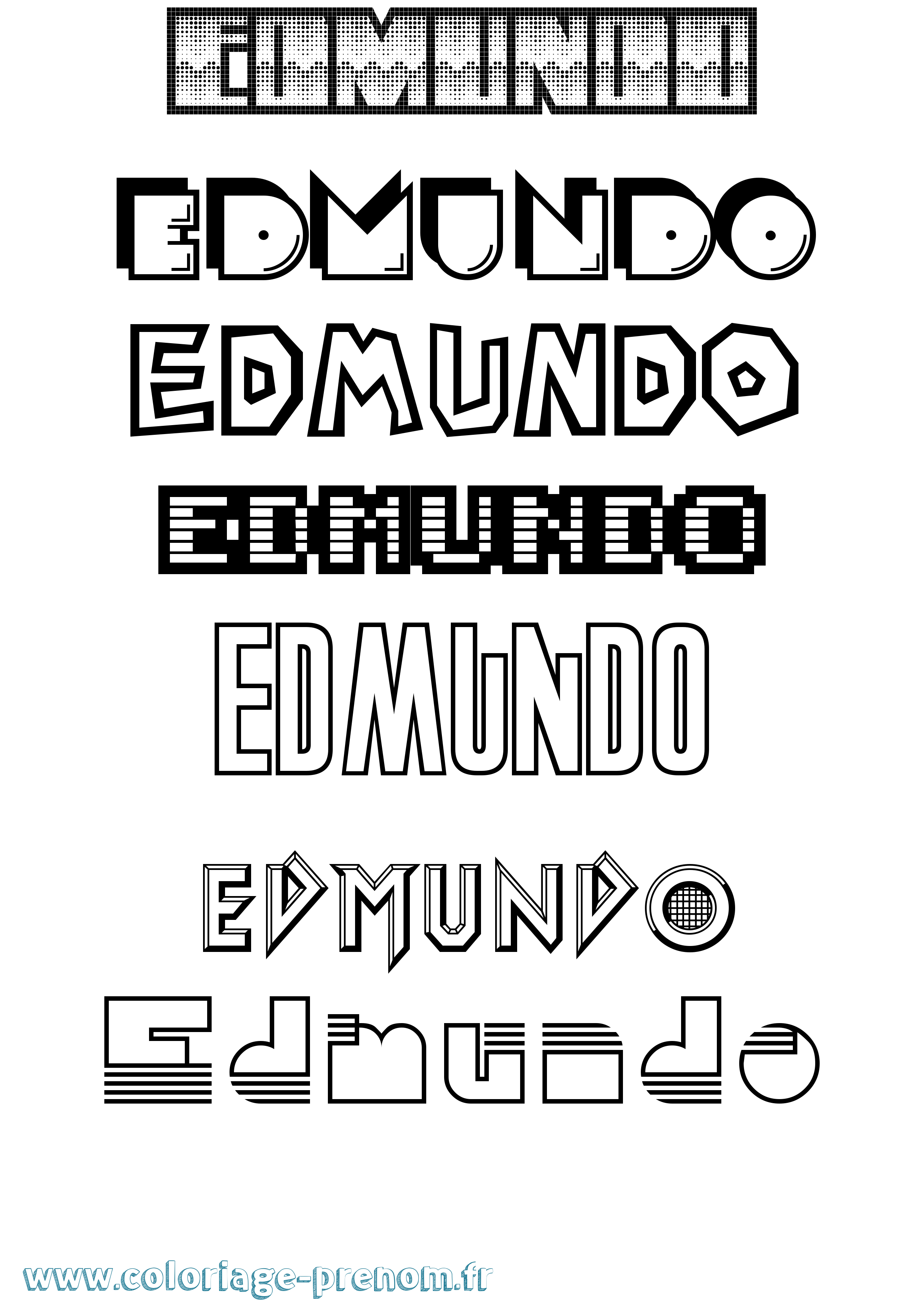 Coloriage prénom Edmundo Jeux Vidéos