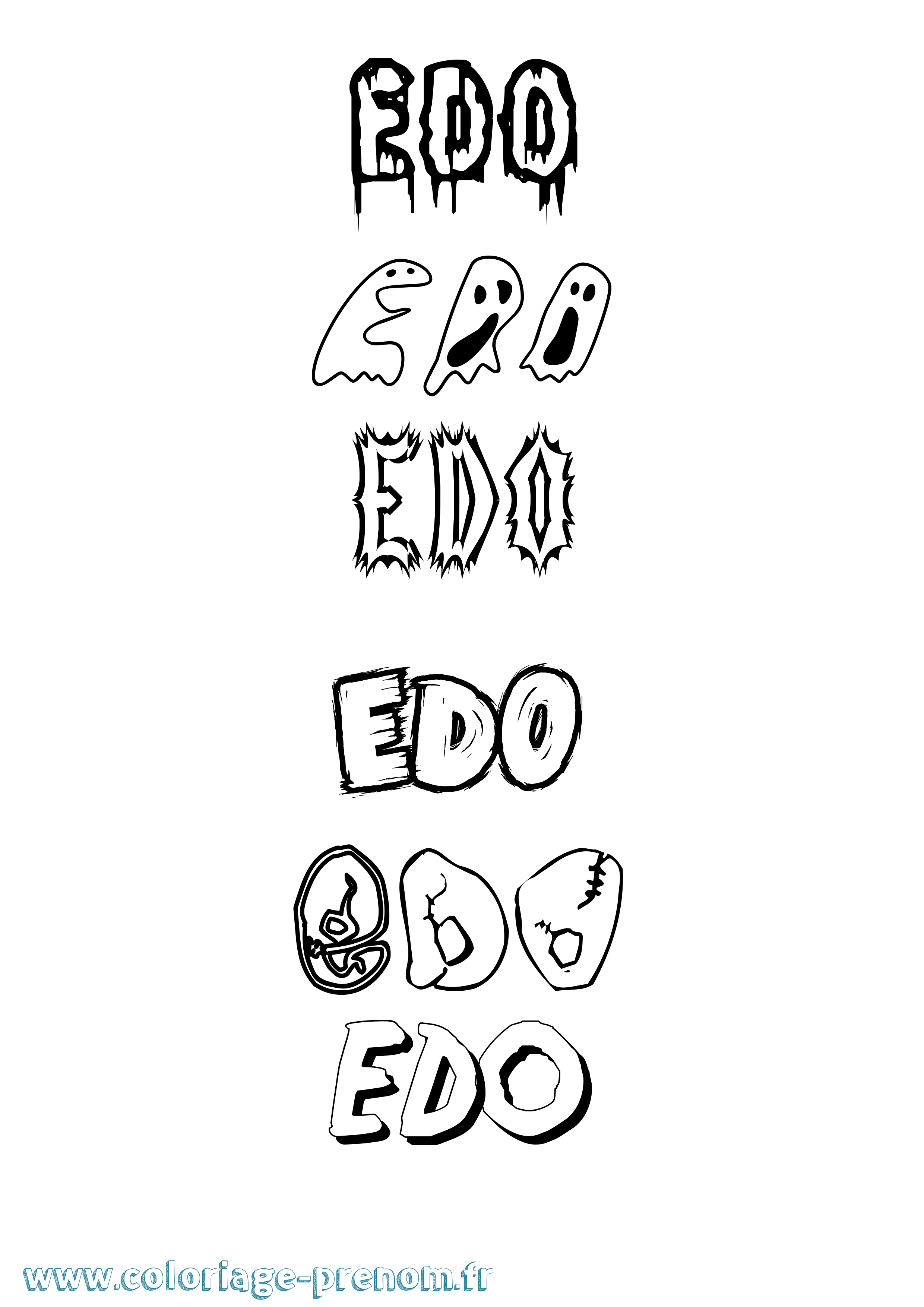 Coloriage Edo Frisson Coloriage prénom Edo Frisson