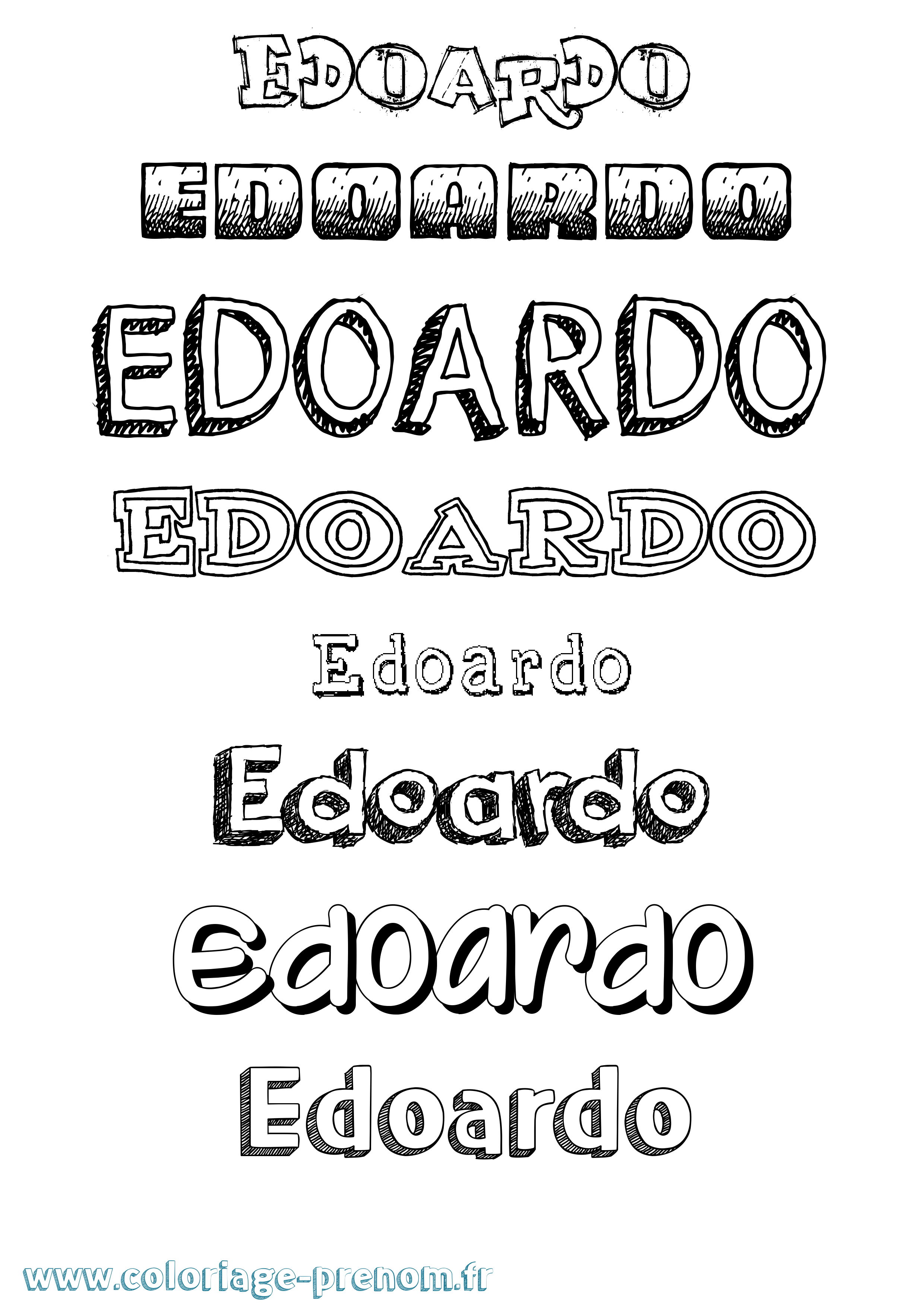 Coloriage prénom Edoardo Dessiné