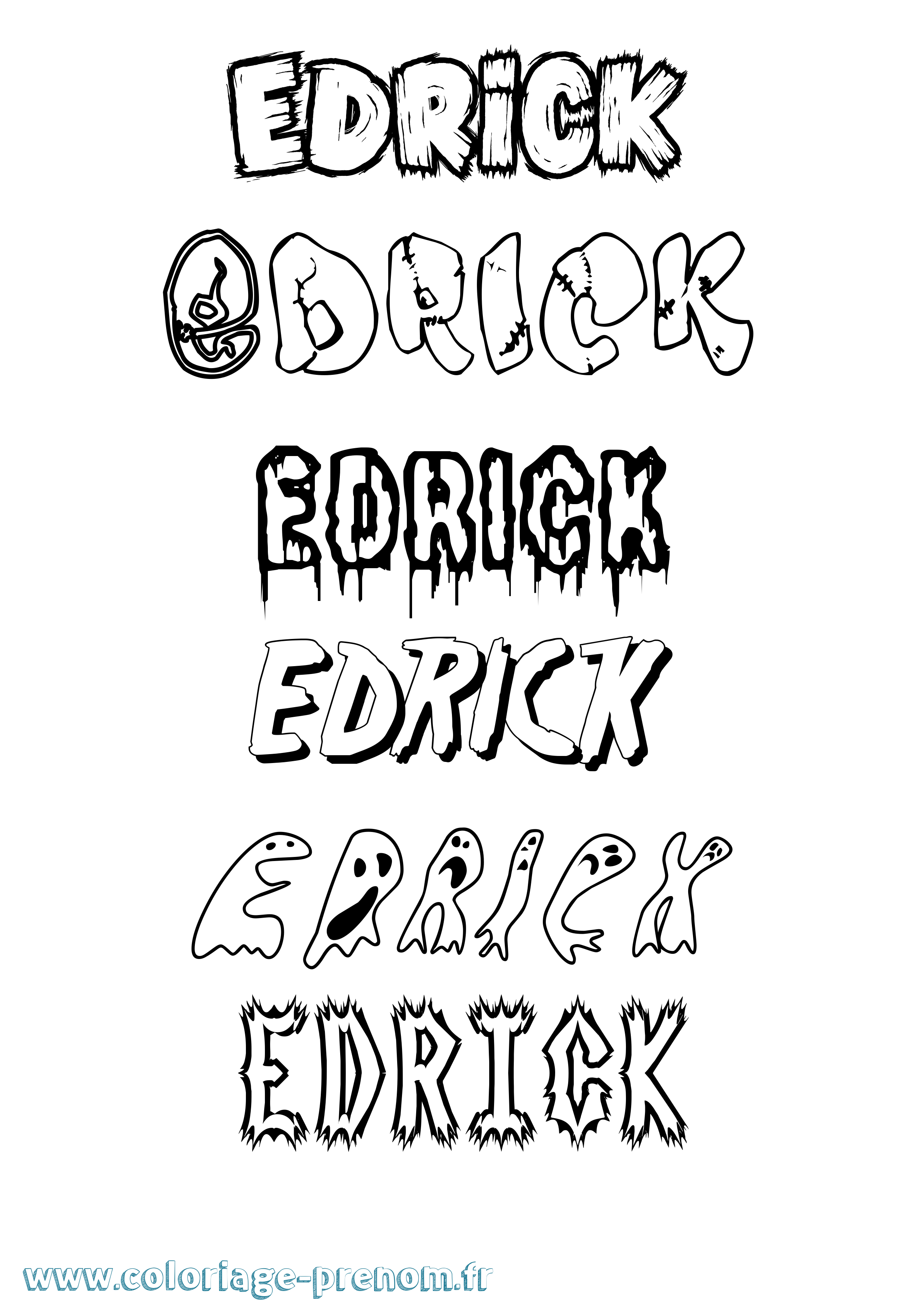 Coloriage Edrick Frisson Coloriage prénom Edrick Frisson