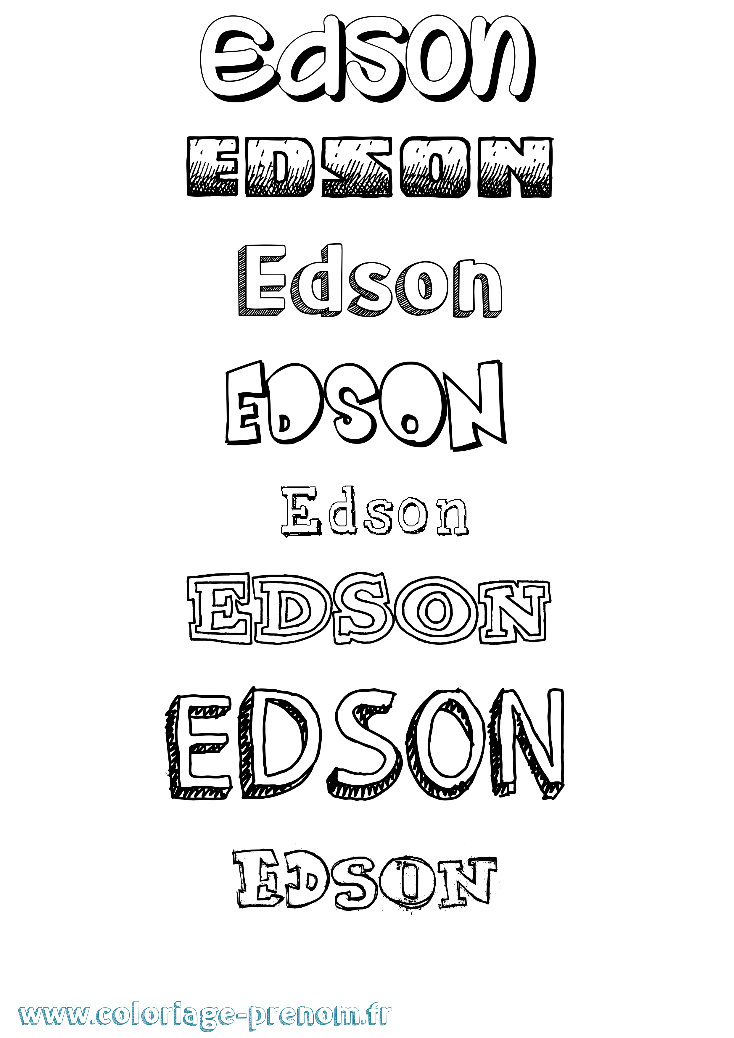 Coloriage prénom Edson Dessiné
