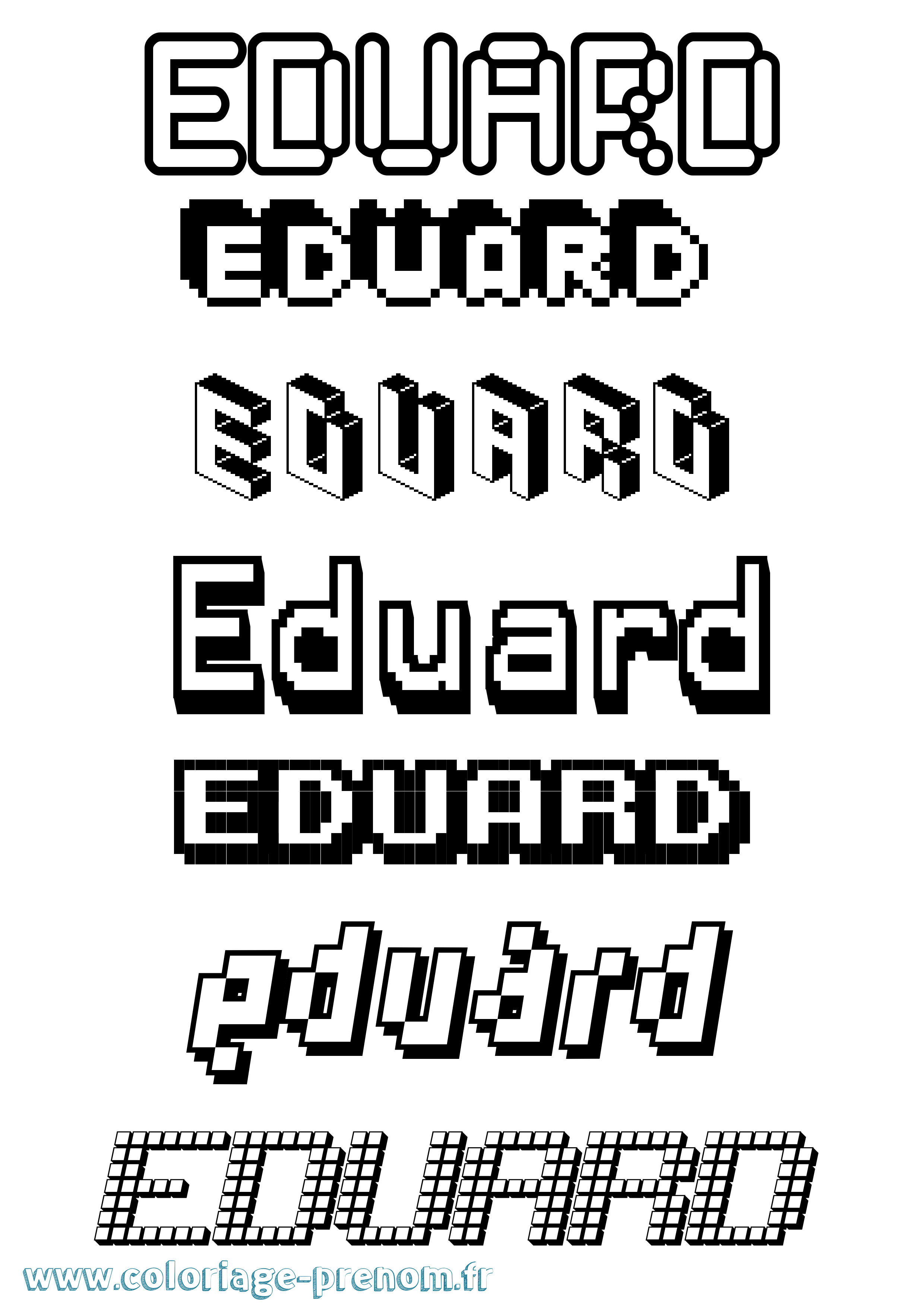 Coloriage prénom Eduard