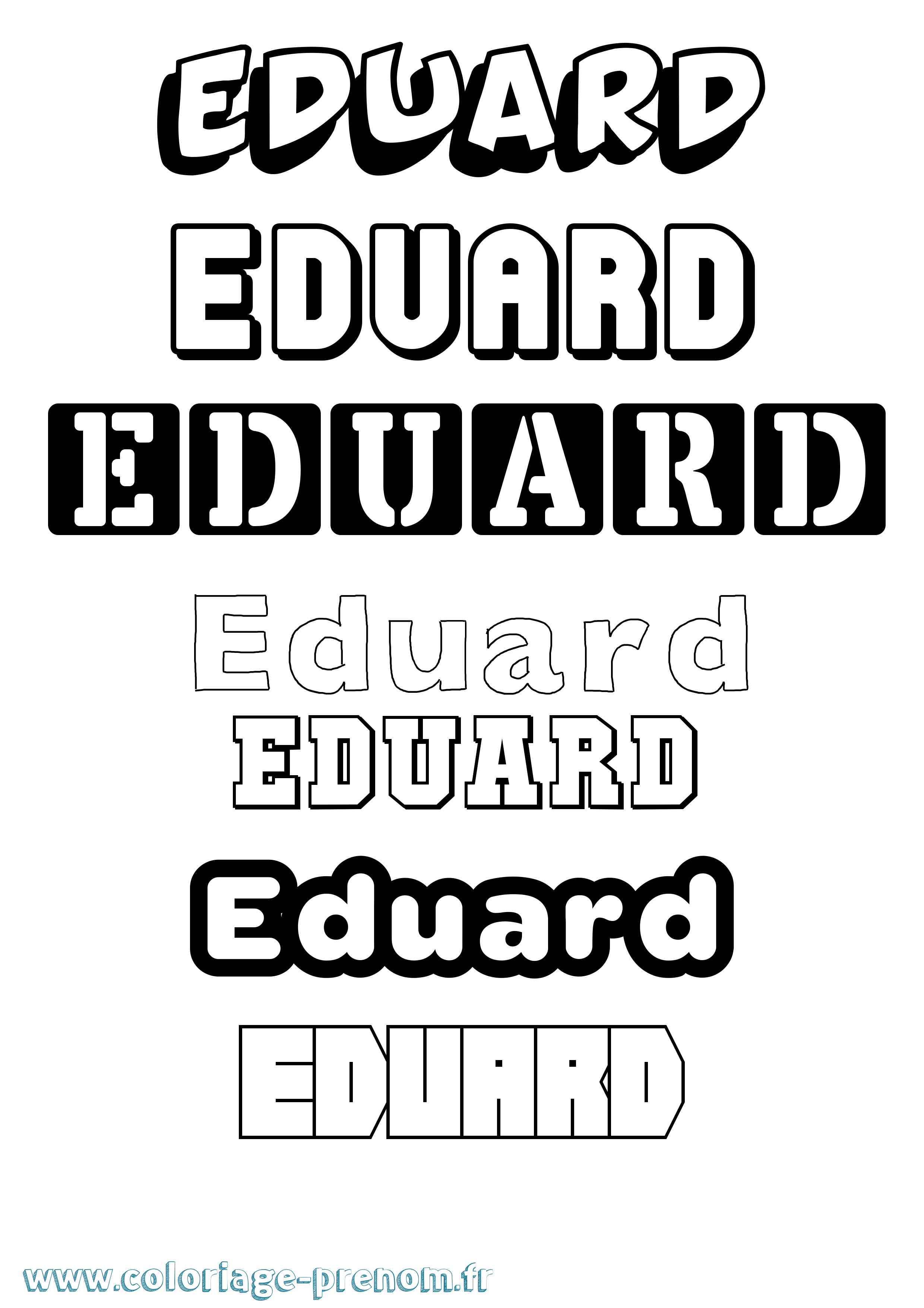 Coloriage prénom Eduard