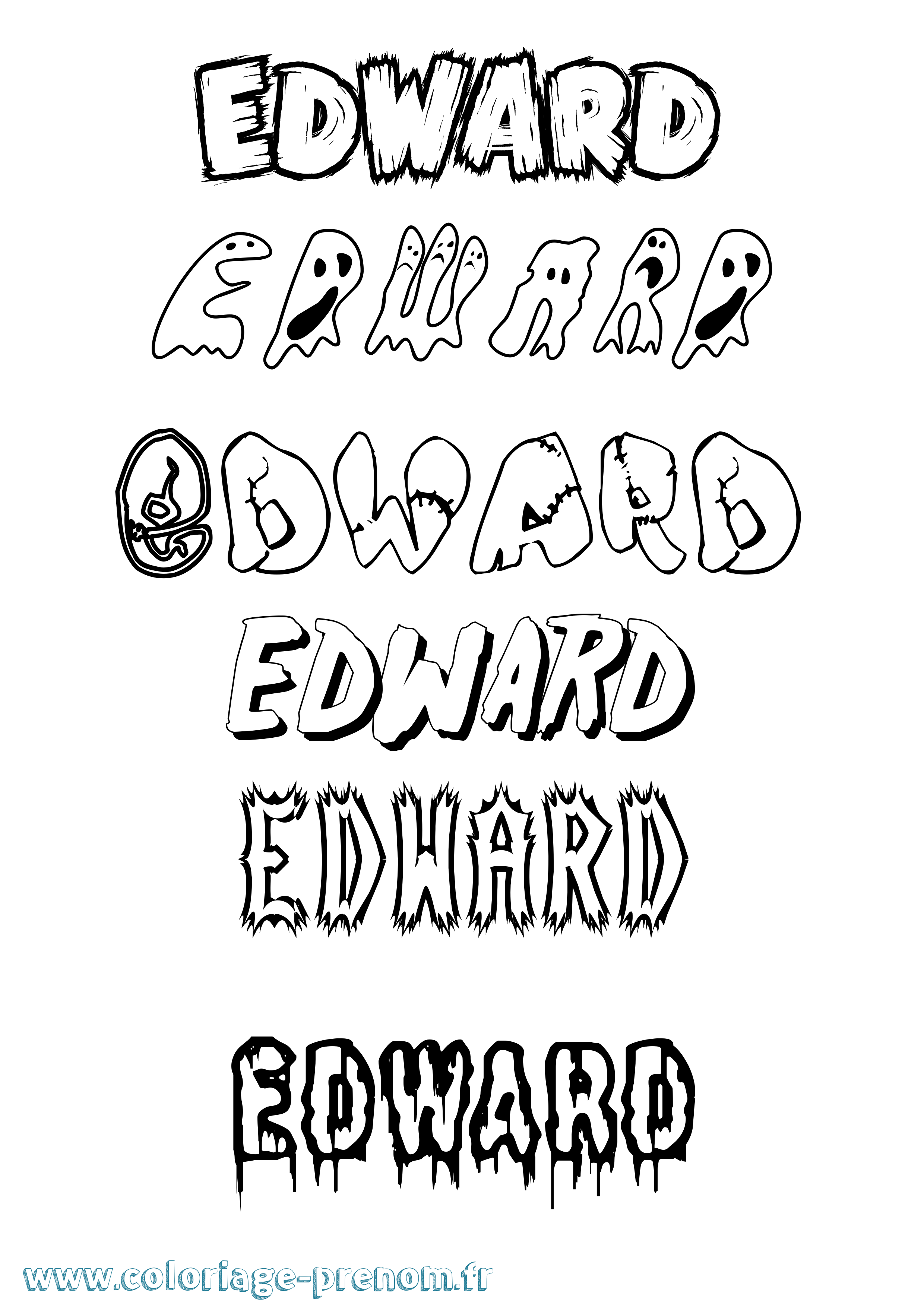 Coloriage prénom Edward Frisson
