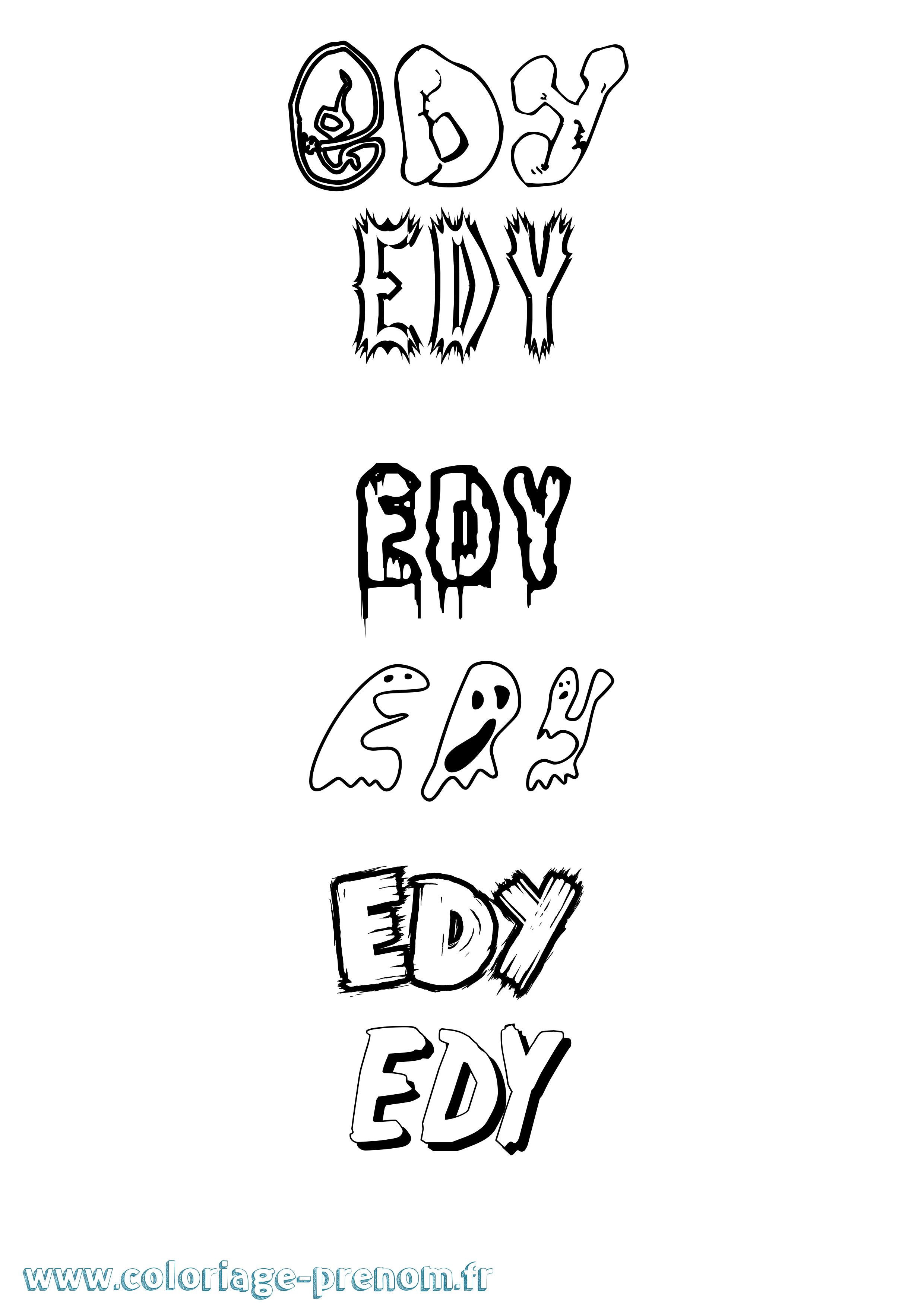 Coloriage Edy Frisson Coloriage prénom Edy Frisson