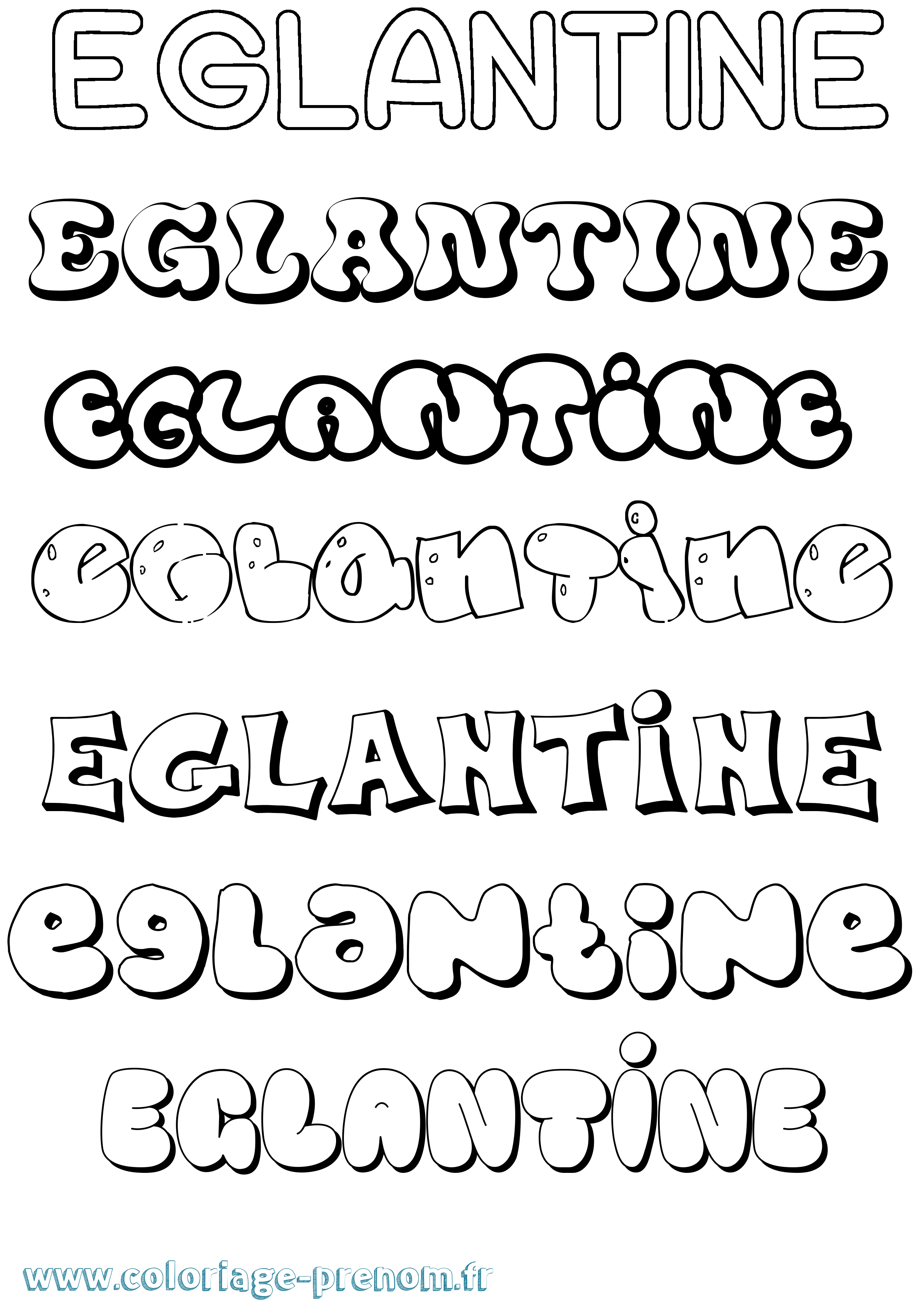 Coloriage Eglantine Coloriage prénom Eglantine