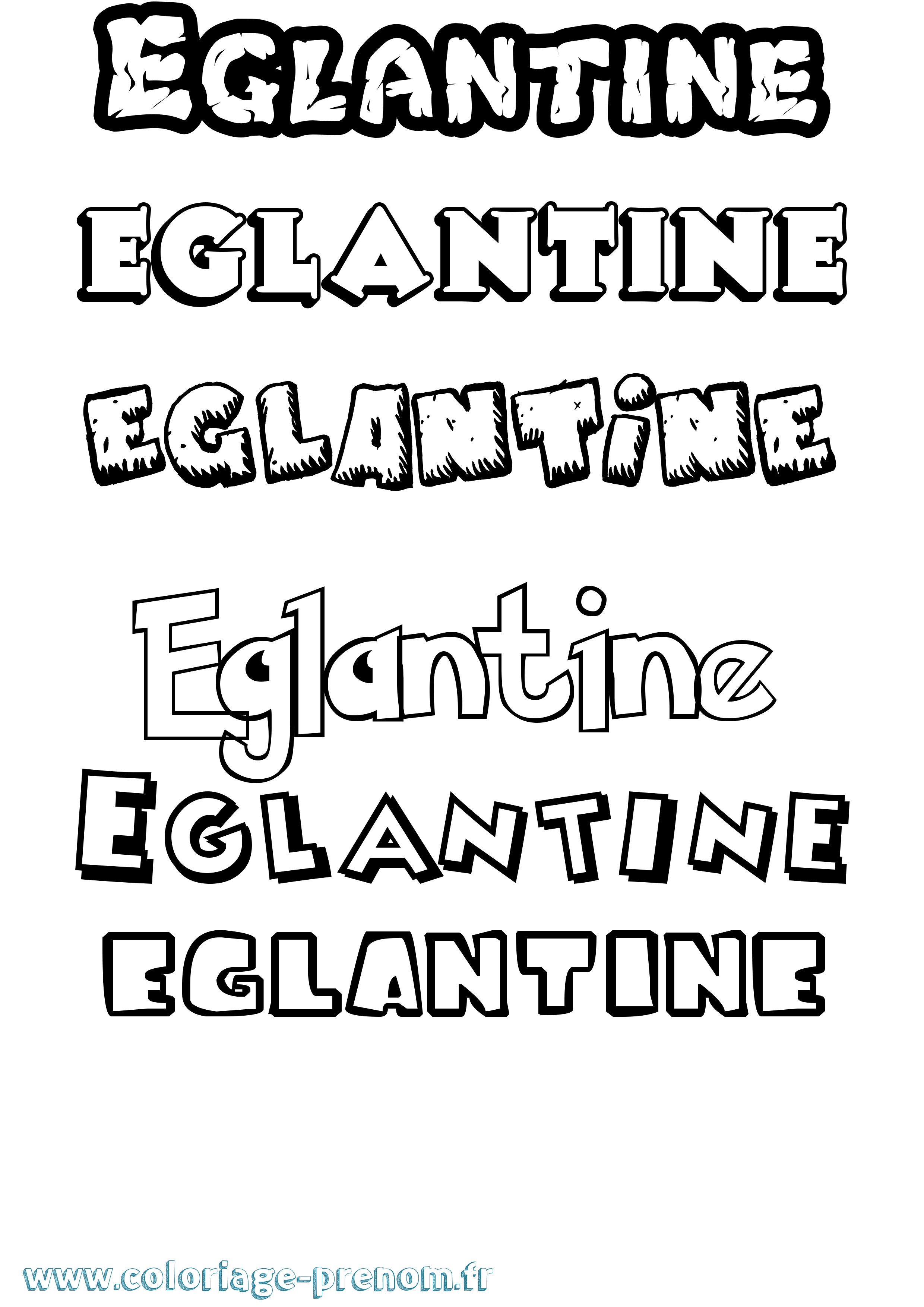 Coloriage Eglantine Coloriage prénom Eglantine