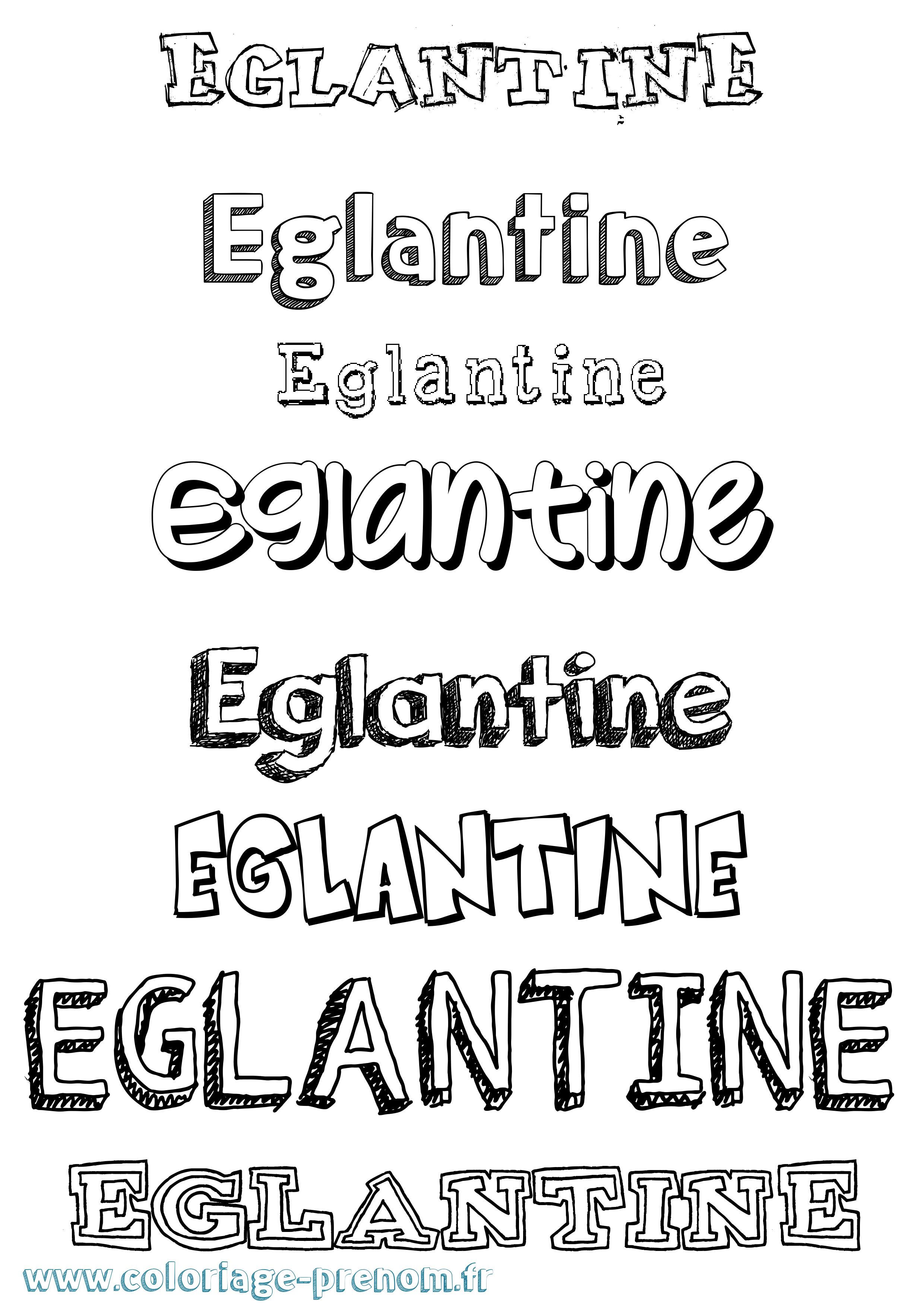 Coloriage Eglantine Coloriage prénom Eglantine
