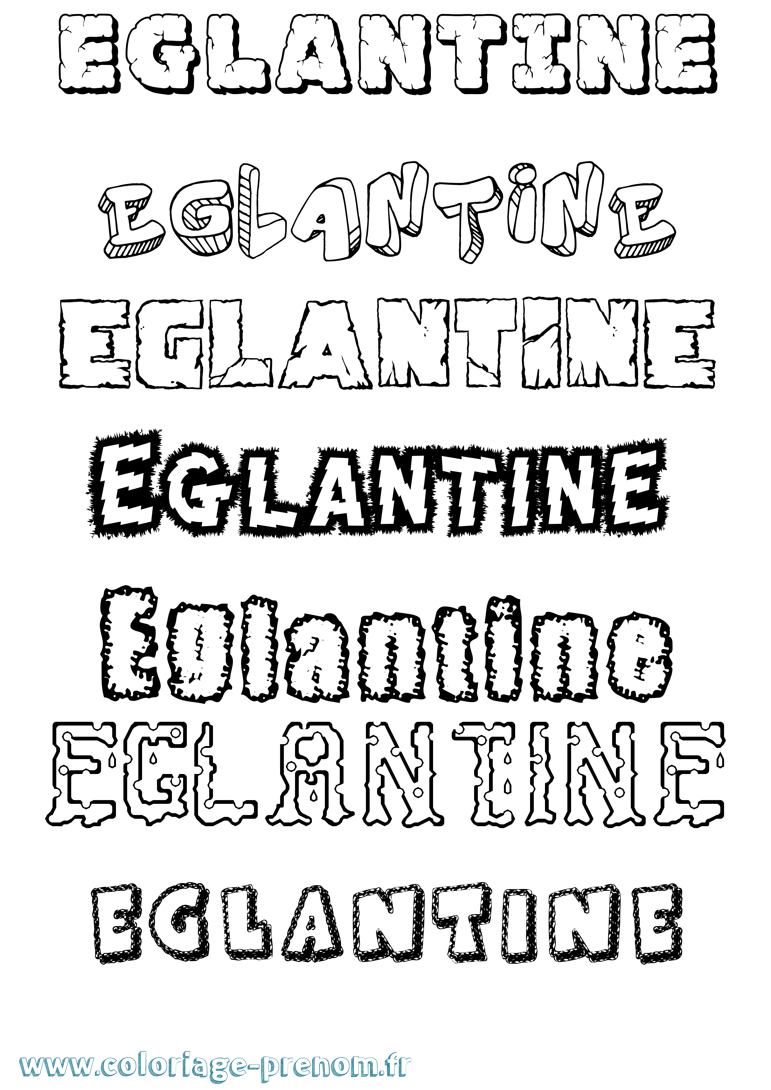Coloriage Eglantine Coloriage prénom Eglantine