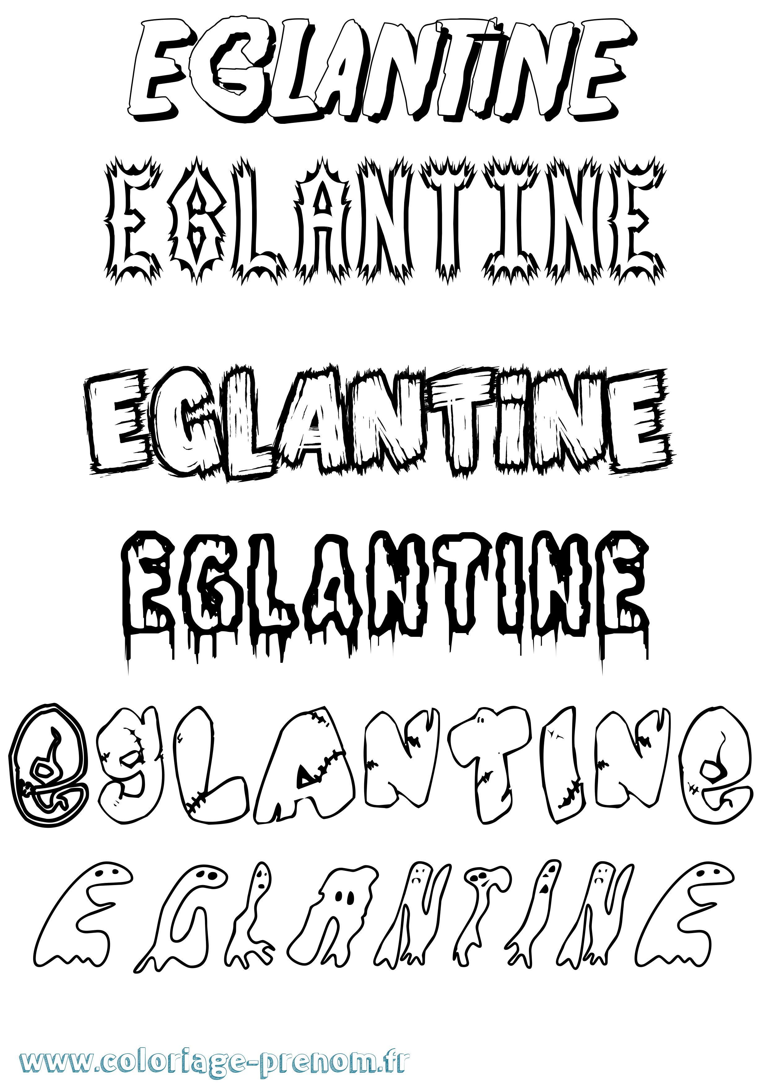 Coloriage Eglantine Coloriage prénom Eglantine