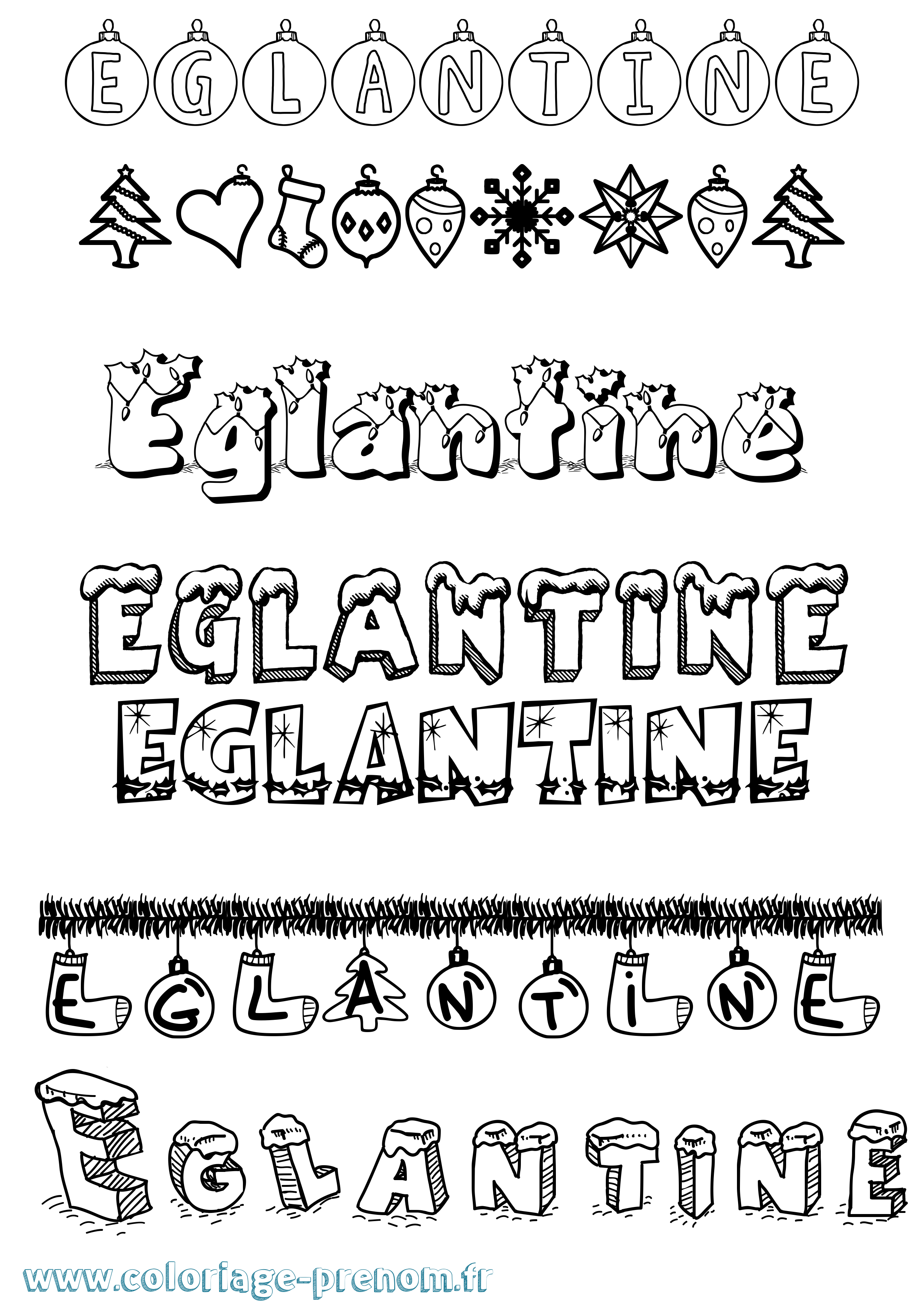 Coloriage Eglantine Coloriage prénom Eglantine