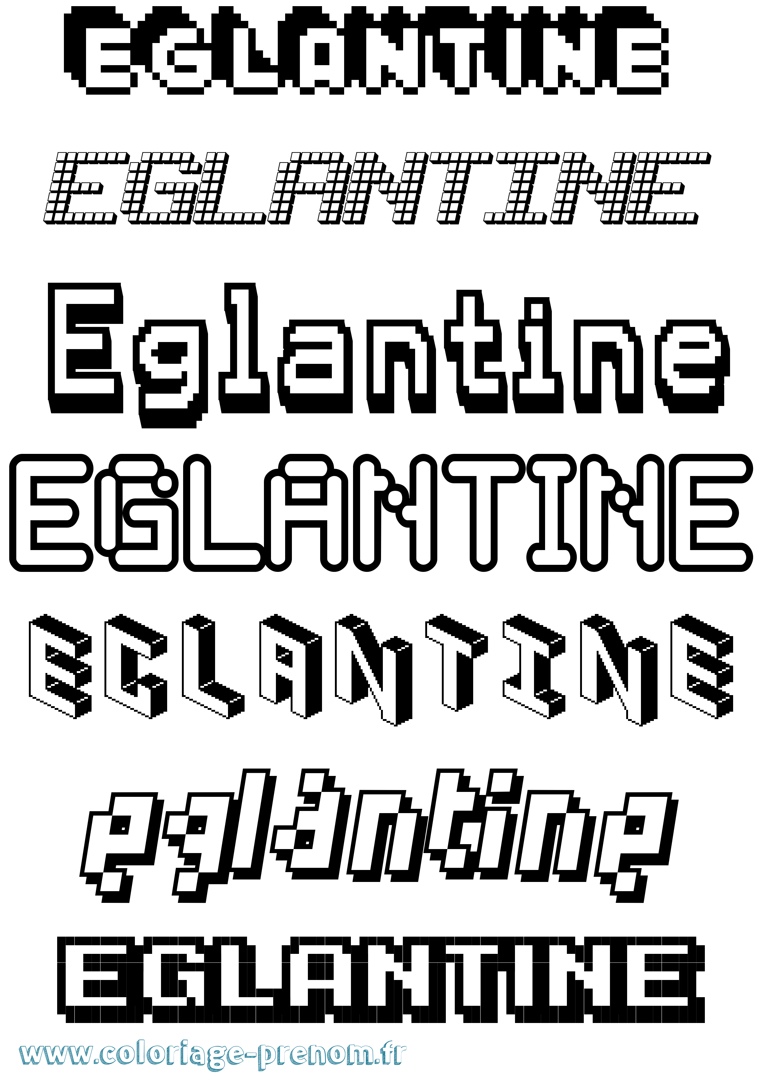 Coloriage Eglantine Coloriage prénom Eglantine