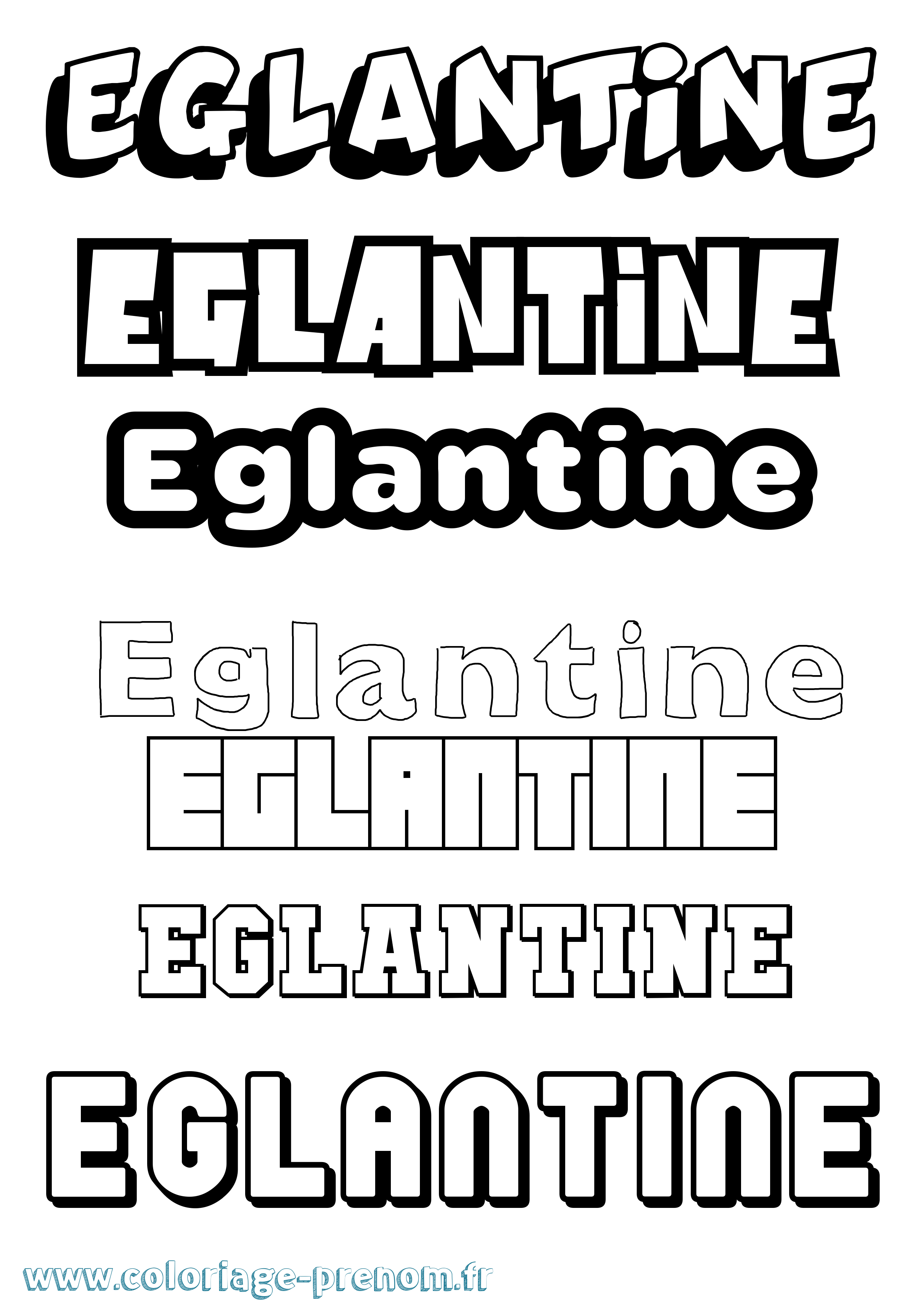 Coloriage Eglantine Coloriage prénom Eglantine