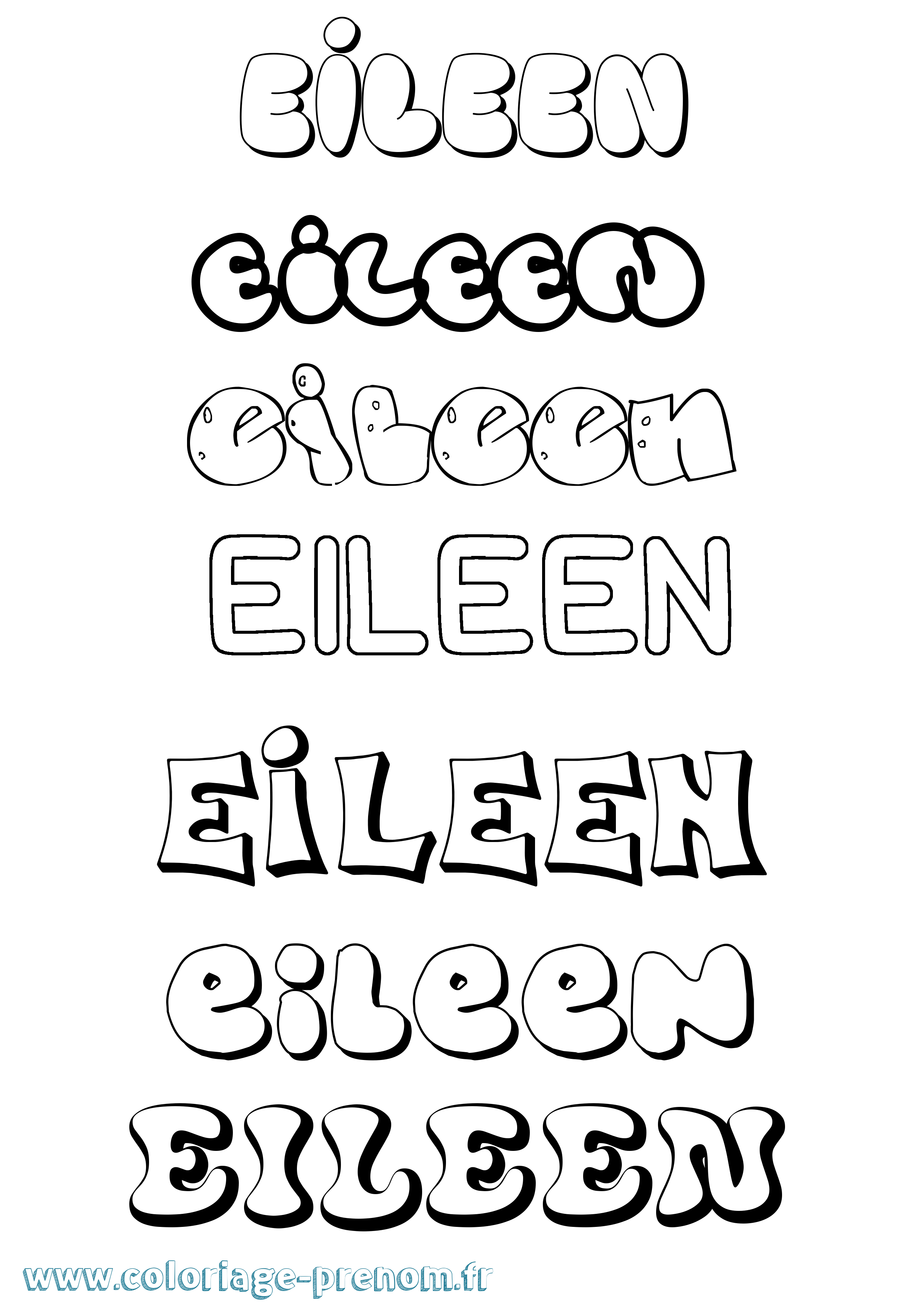 Coloriage prénom Eileen