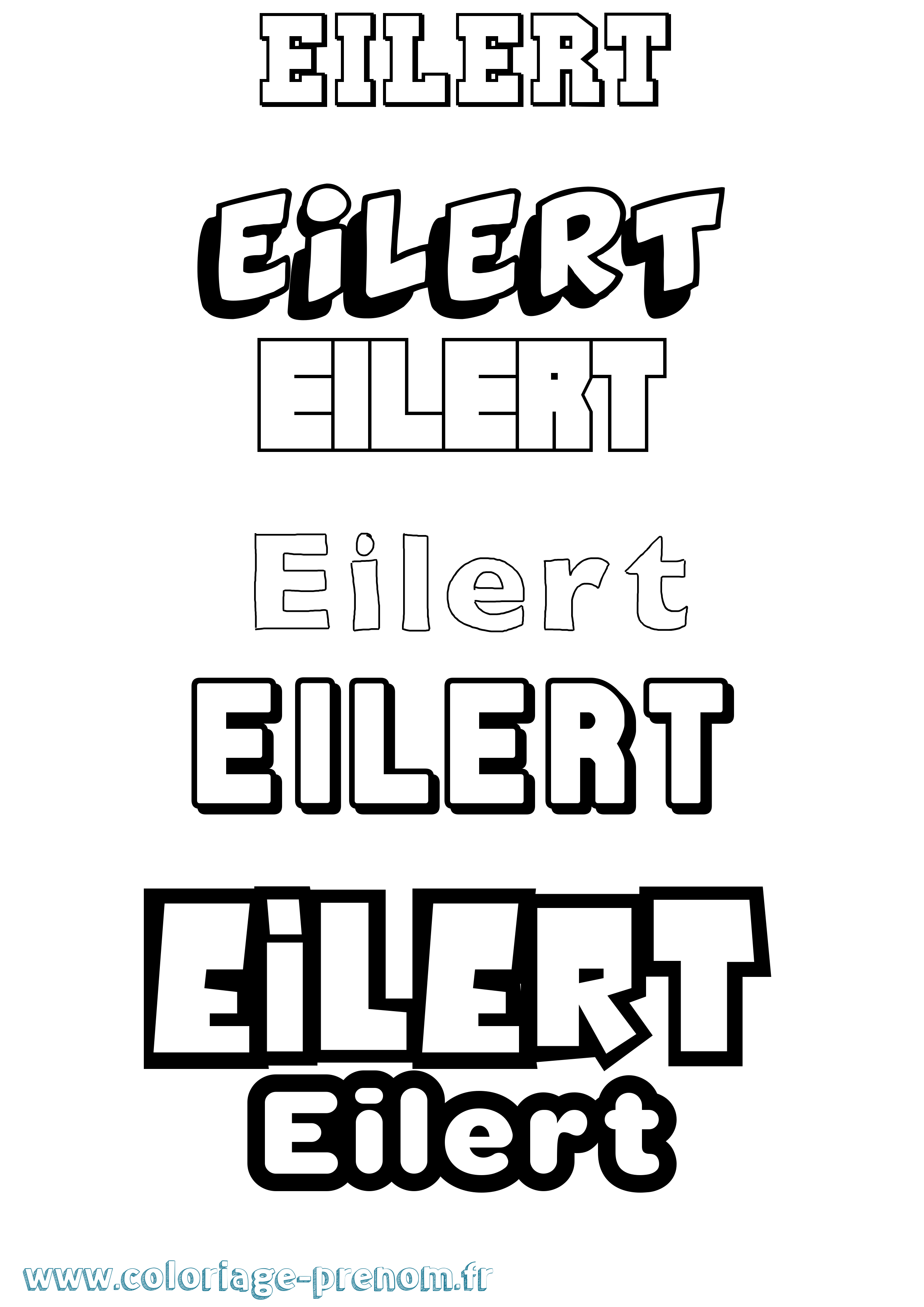 Coloriage prénom Eilert Simple