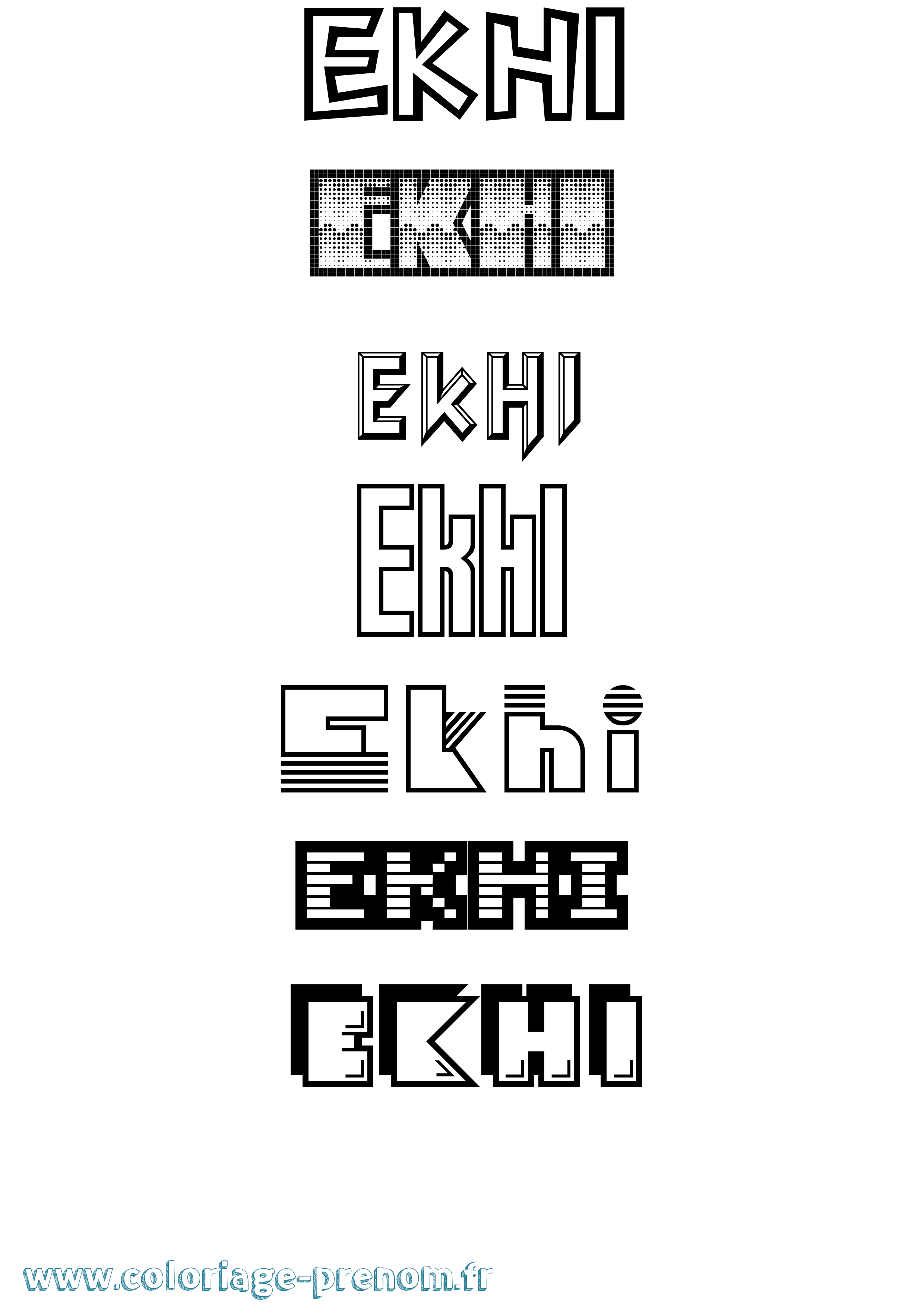 Coloriage Ekhi Jeux Vidéos Coloriage prénom Ekhi Jeux Vidéos