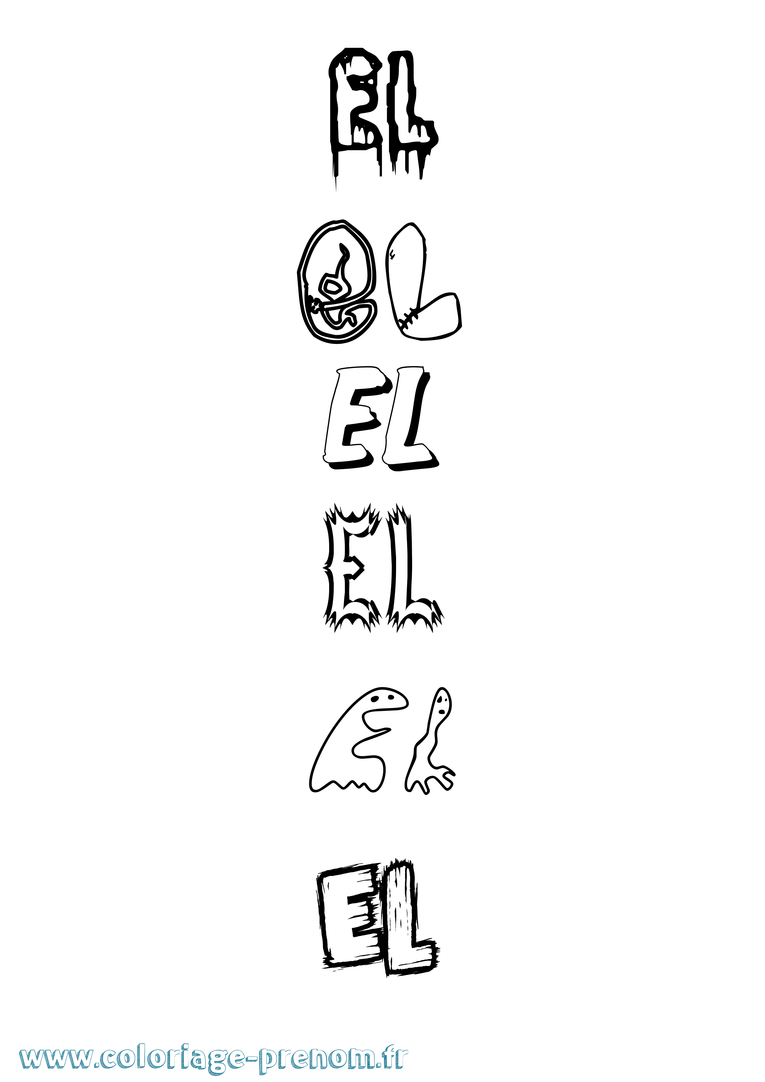 Coloriage El Coloriage prénom El