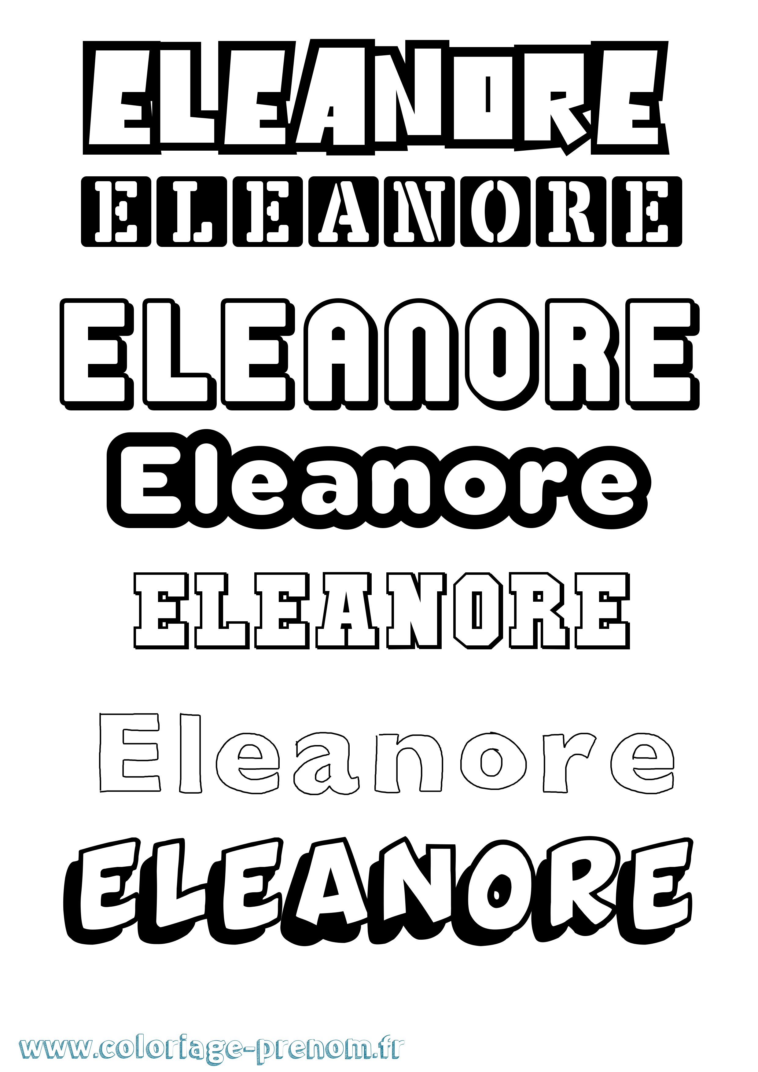 Coloriage prénom Eleanore