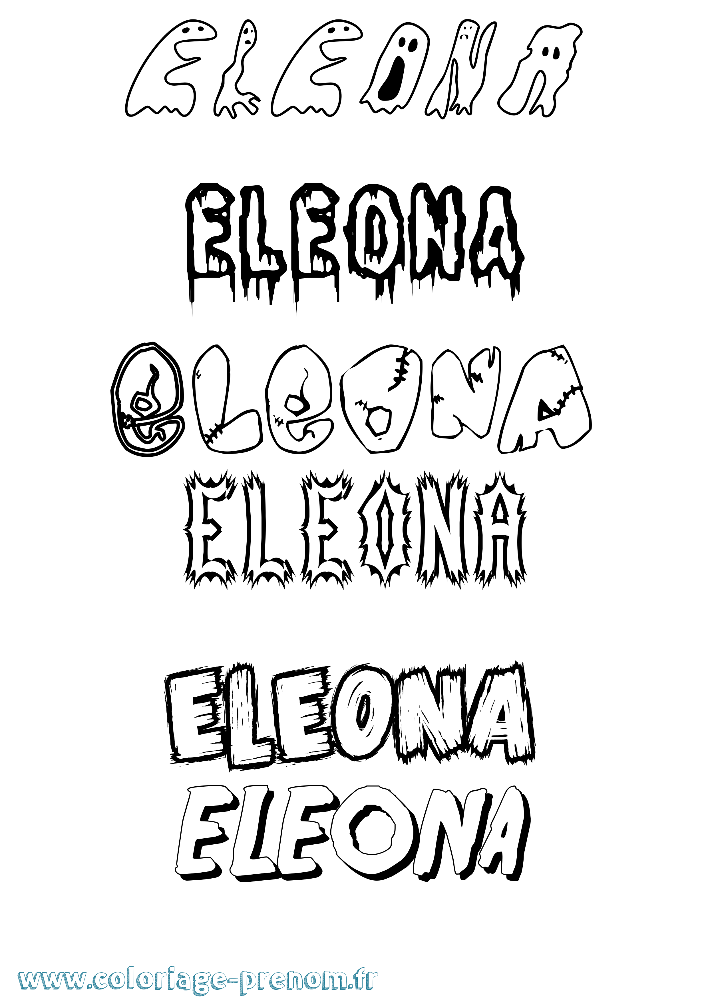 Coloriage prénom Eleona Frisson