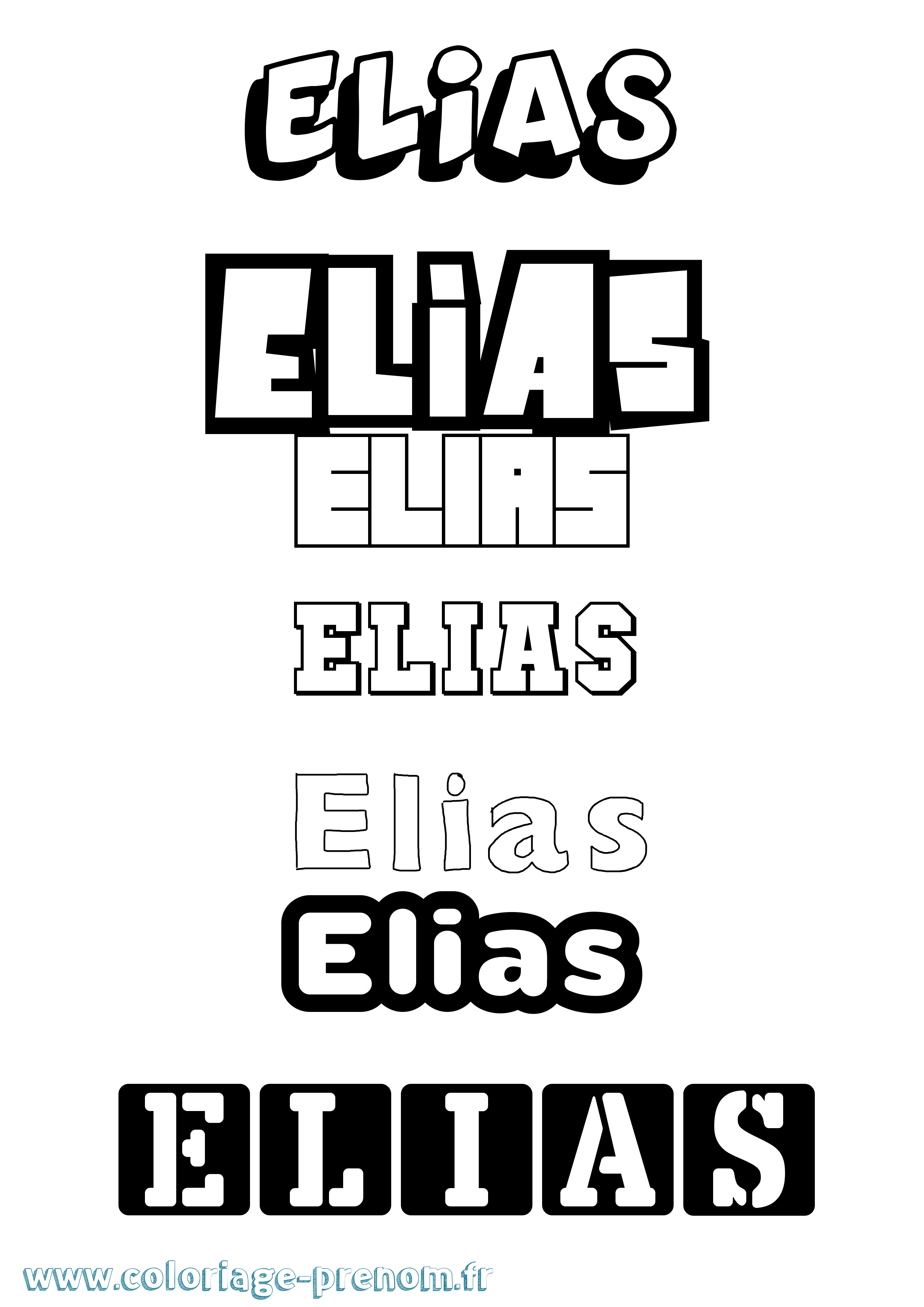 Coloriage prénom Elias