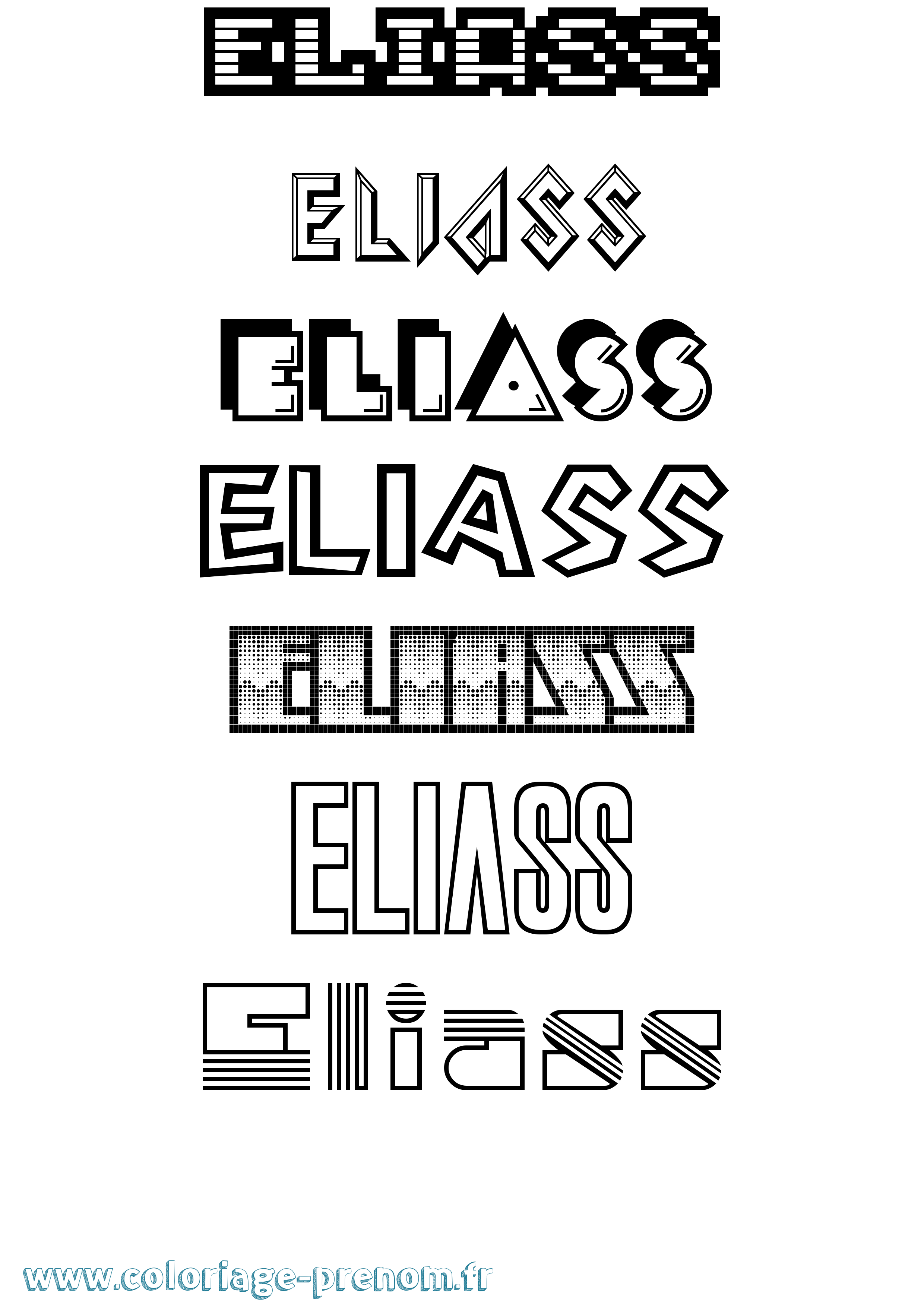 Coloriage Eliass Jeux Vidéos Coloriage prénom Eliass Jeux Vidéos
