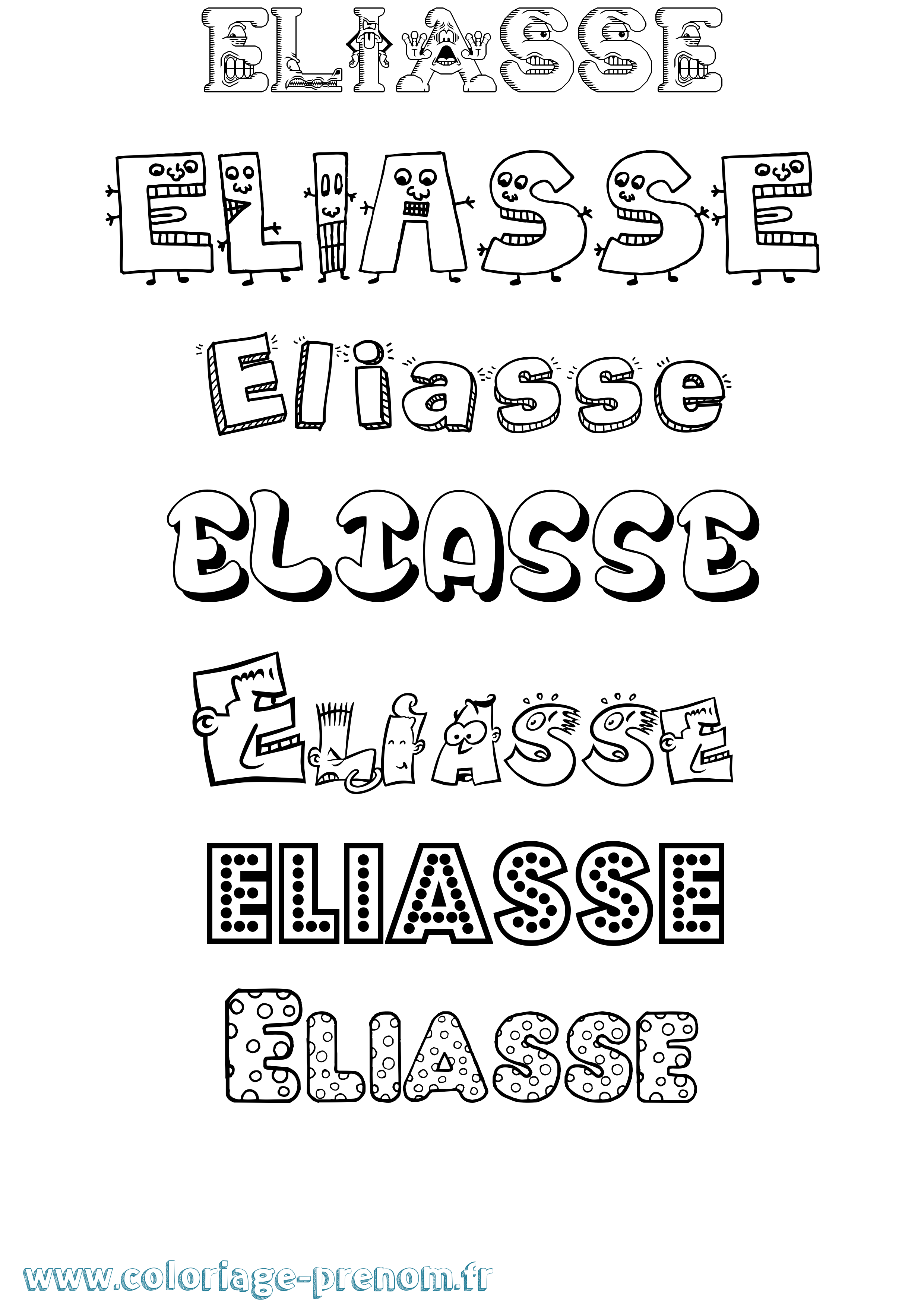 Coloriage prénom Eliasse Fun