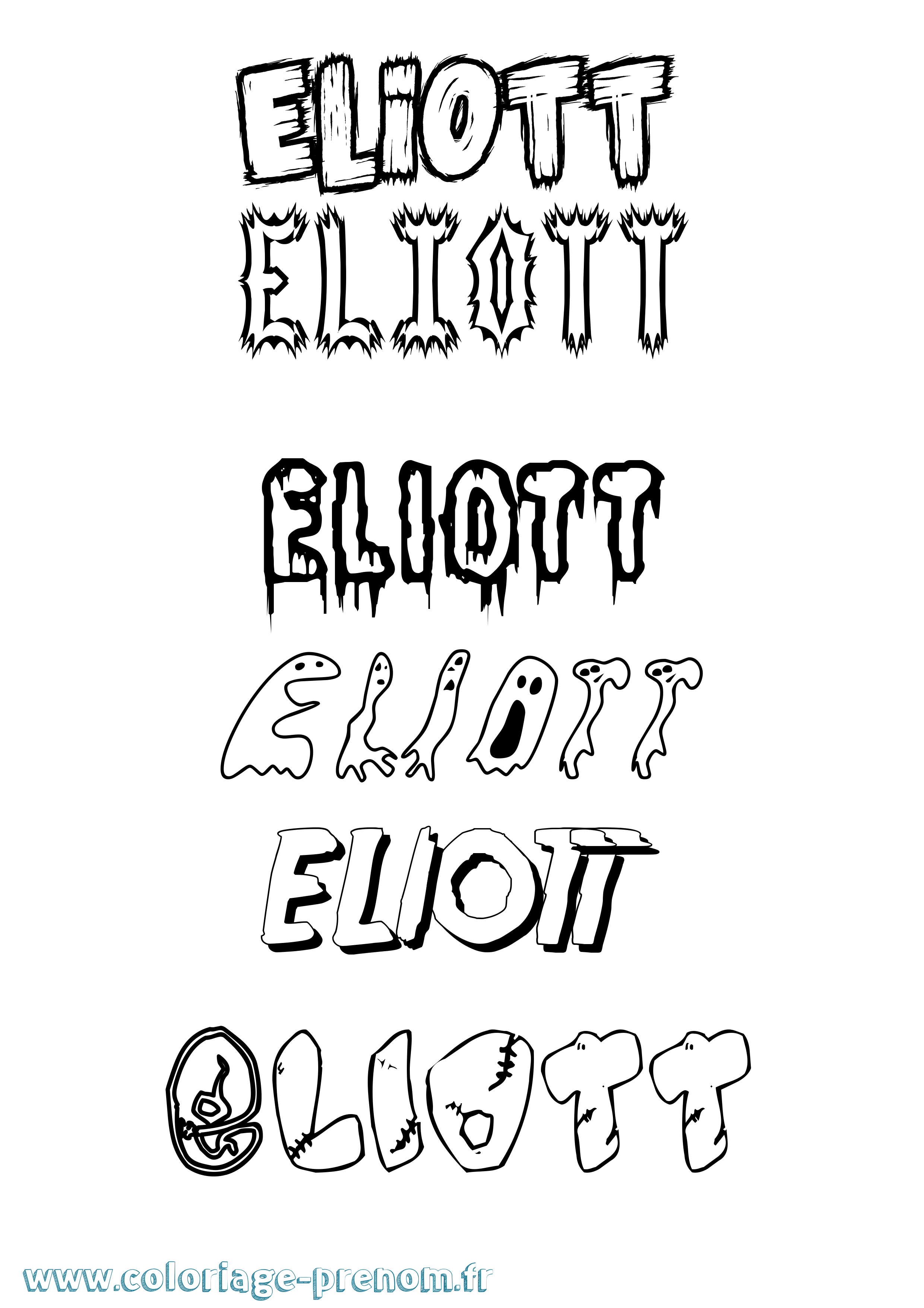 Coloriage prénom Eliott