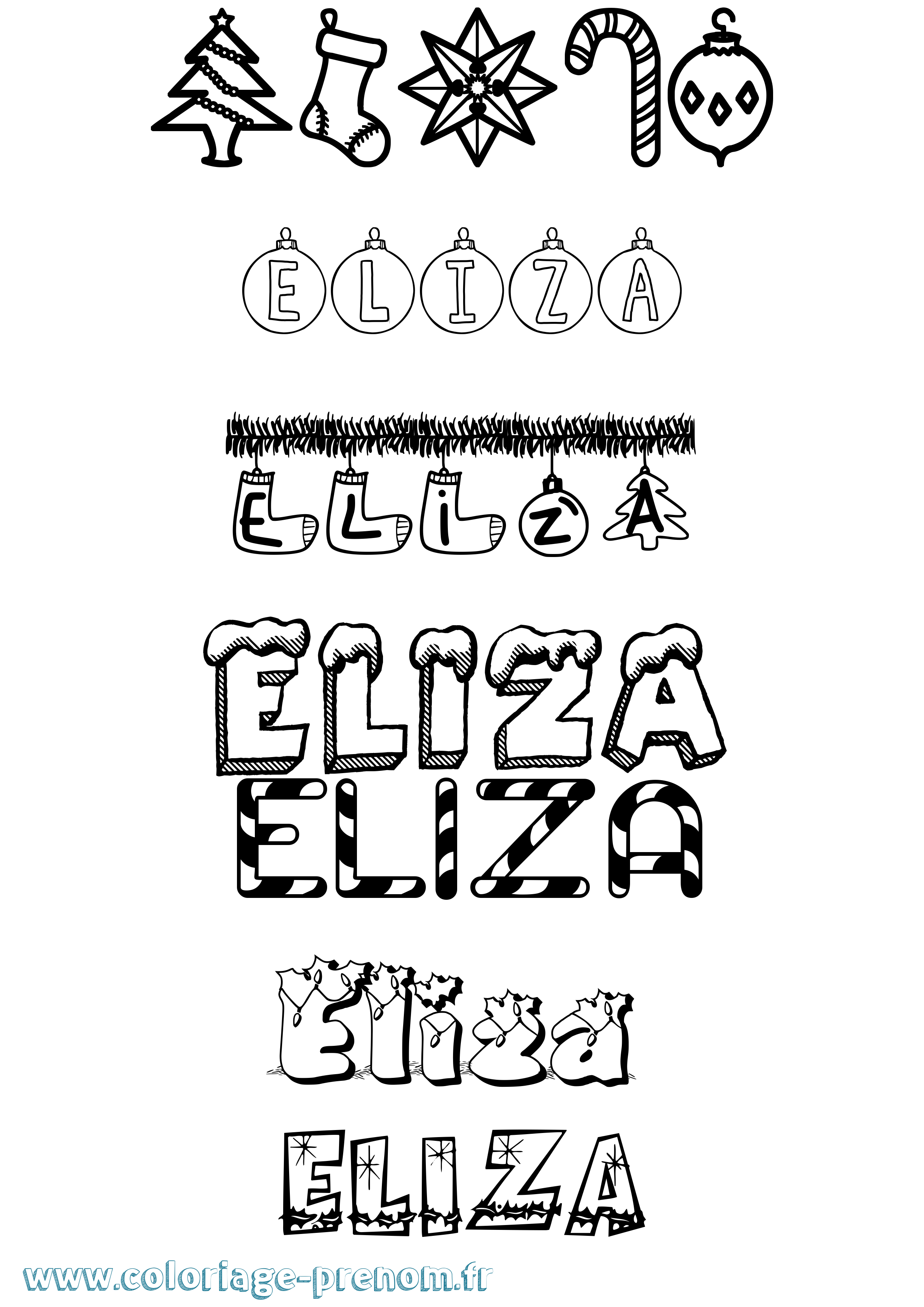 Coloriage prénom Eliza