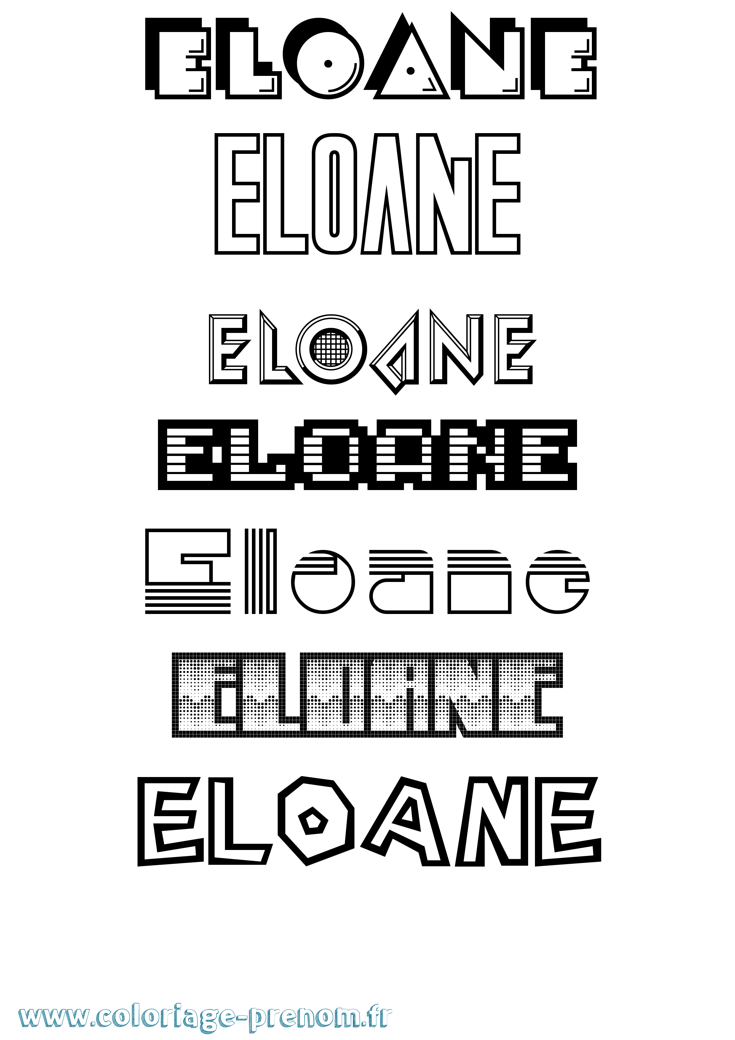 Coloriage Eloane Jeux Vidéos Coloriage prénom Eloane Jeux Vidéos