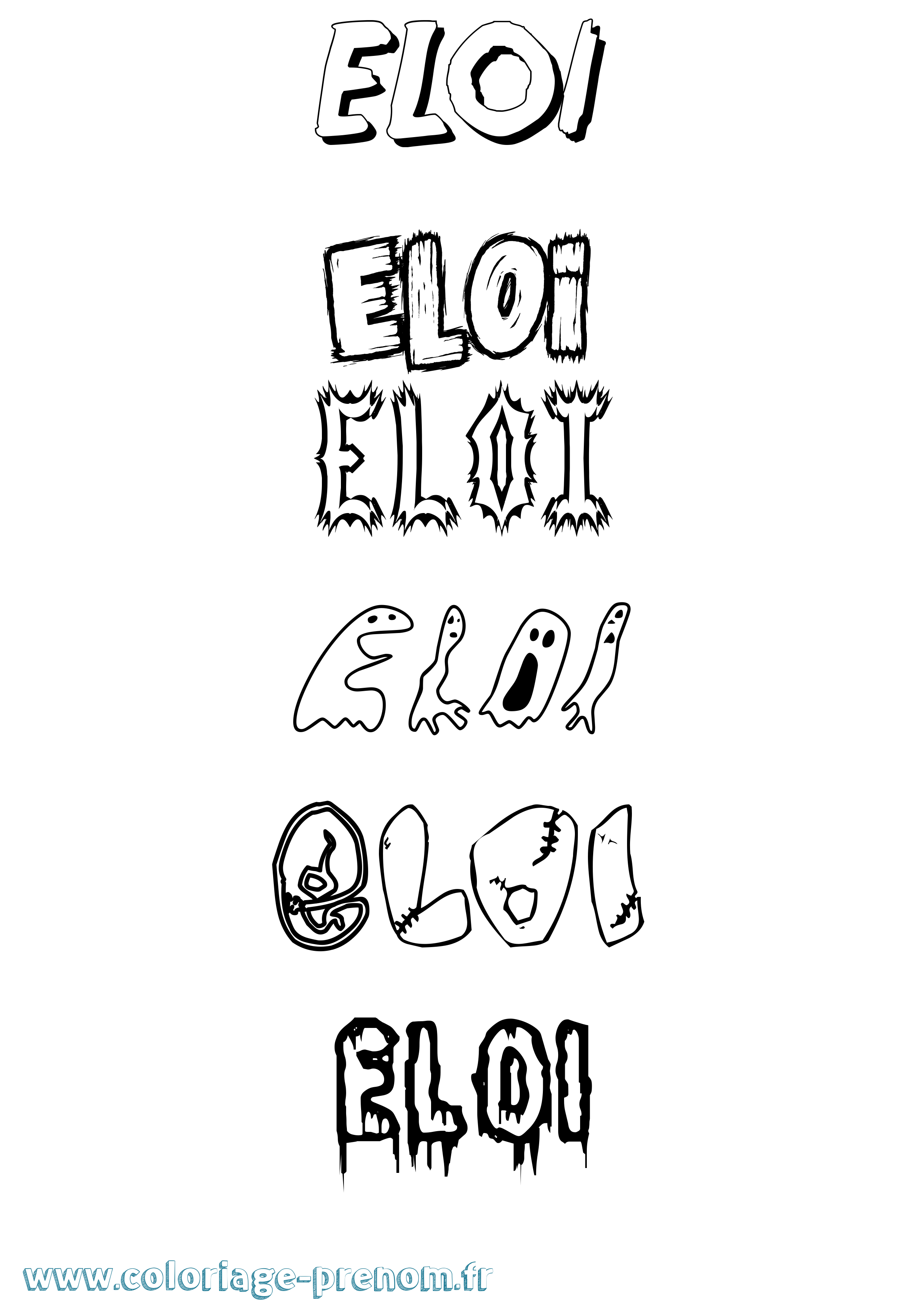 Coloriage Eloi Coloriage prénom Eloi