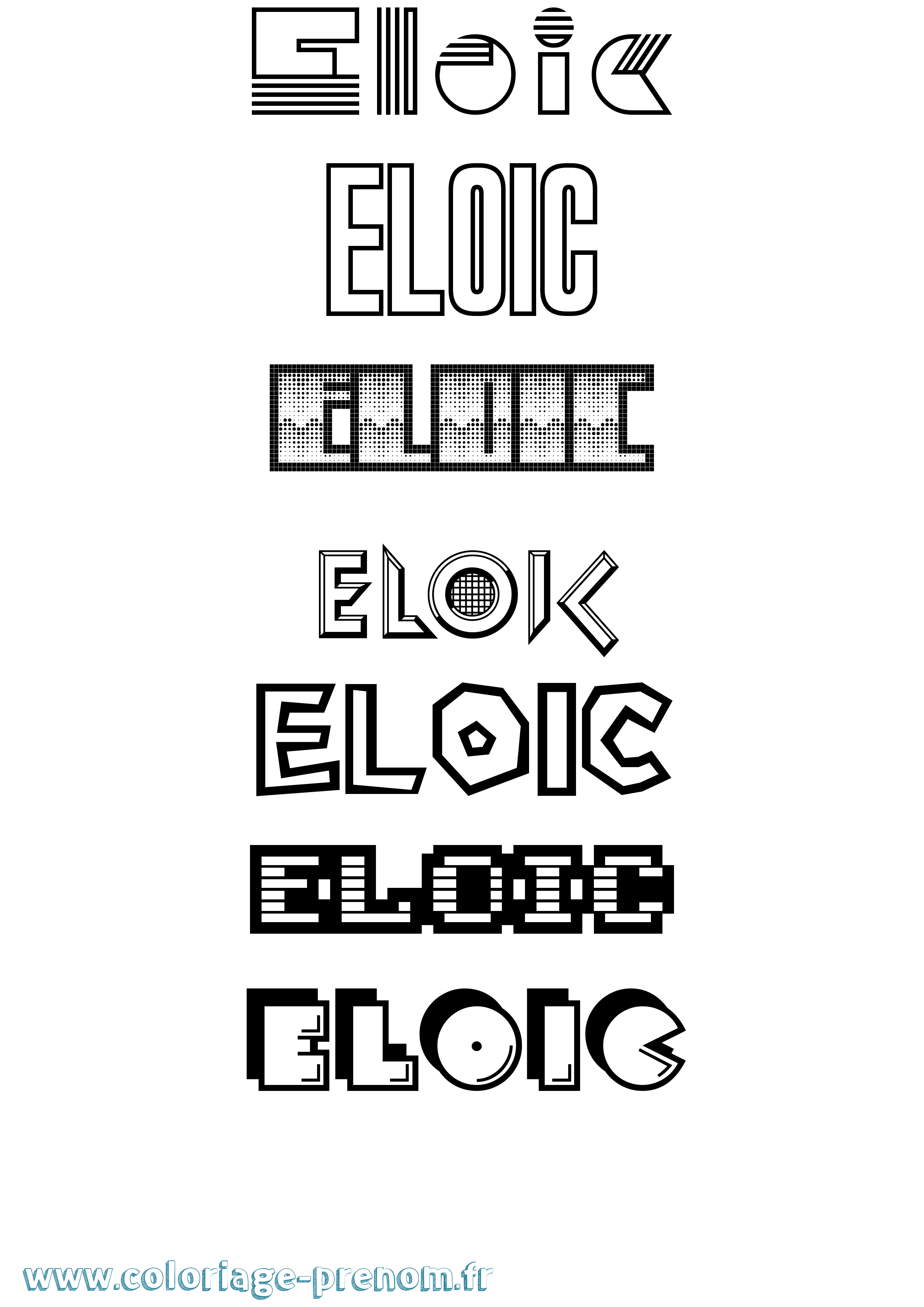 Coloriage Eloic Jeux Vidéos Coloriage prénom Eloic Jeux Vidéos