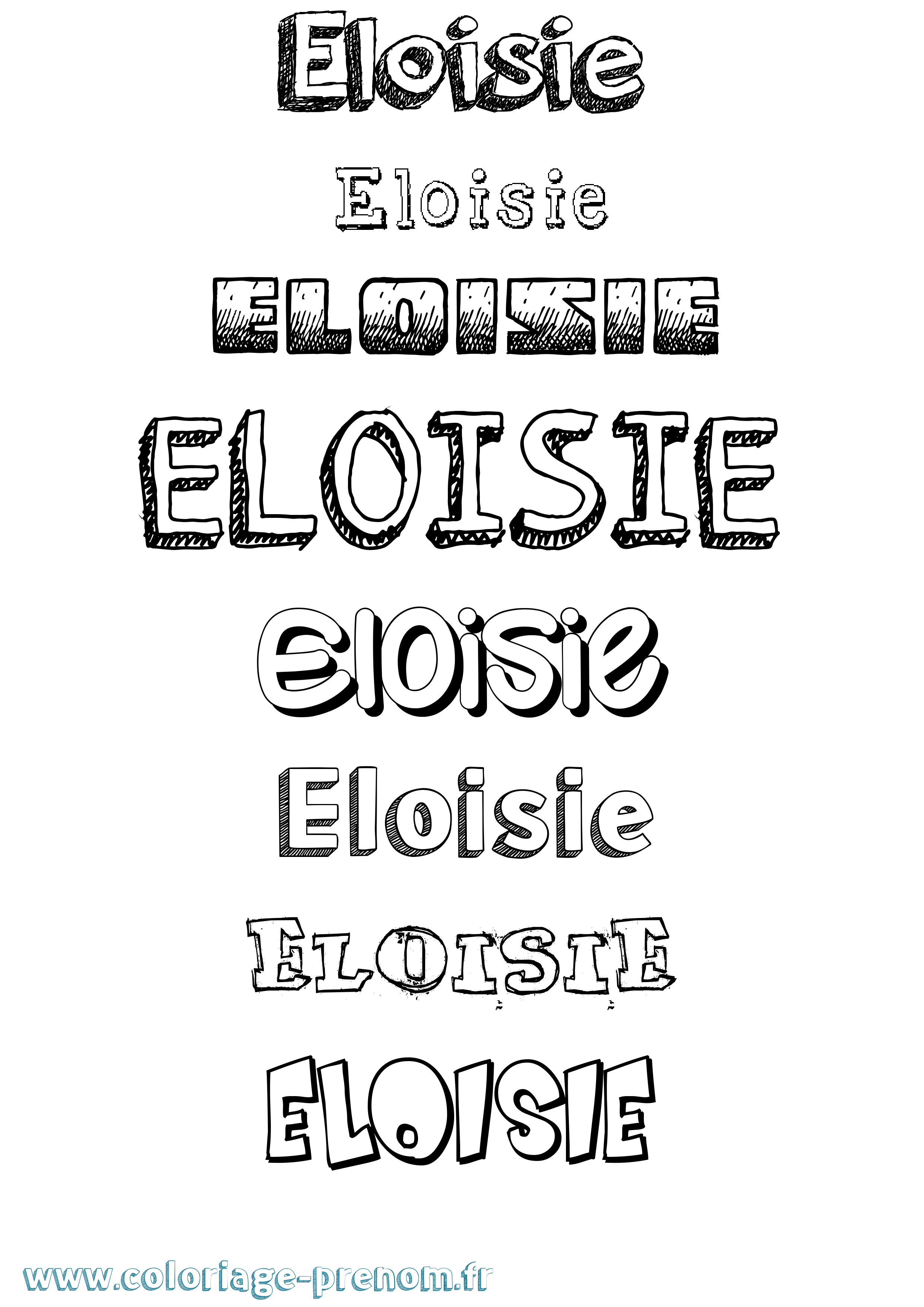 Coloriage prénom Eloisie Dessiné