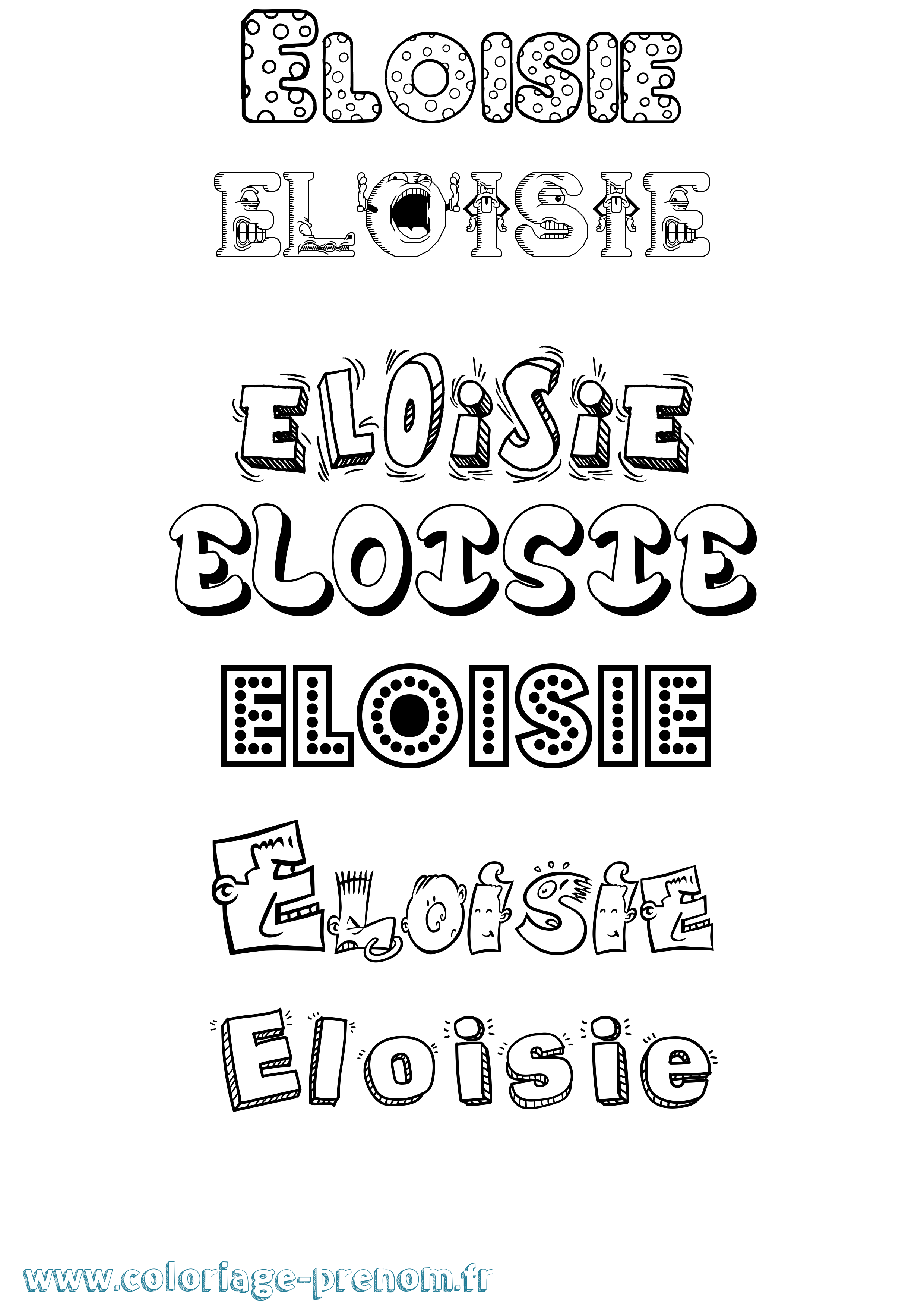 Coloriage prénom Eloisie Fun