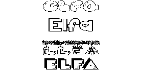 Coloriage Elfa