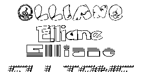 Coloriage Elliane